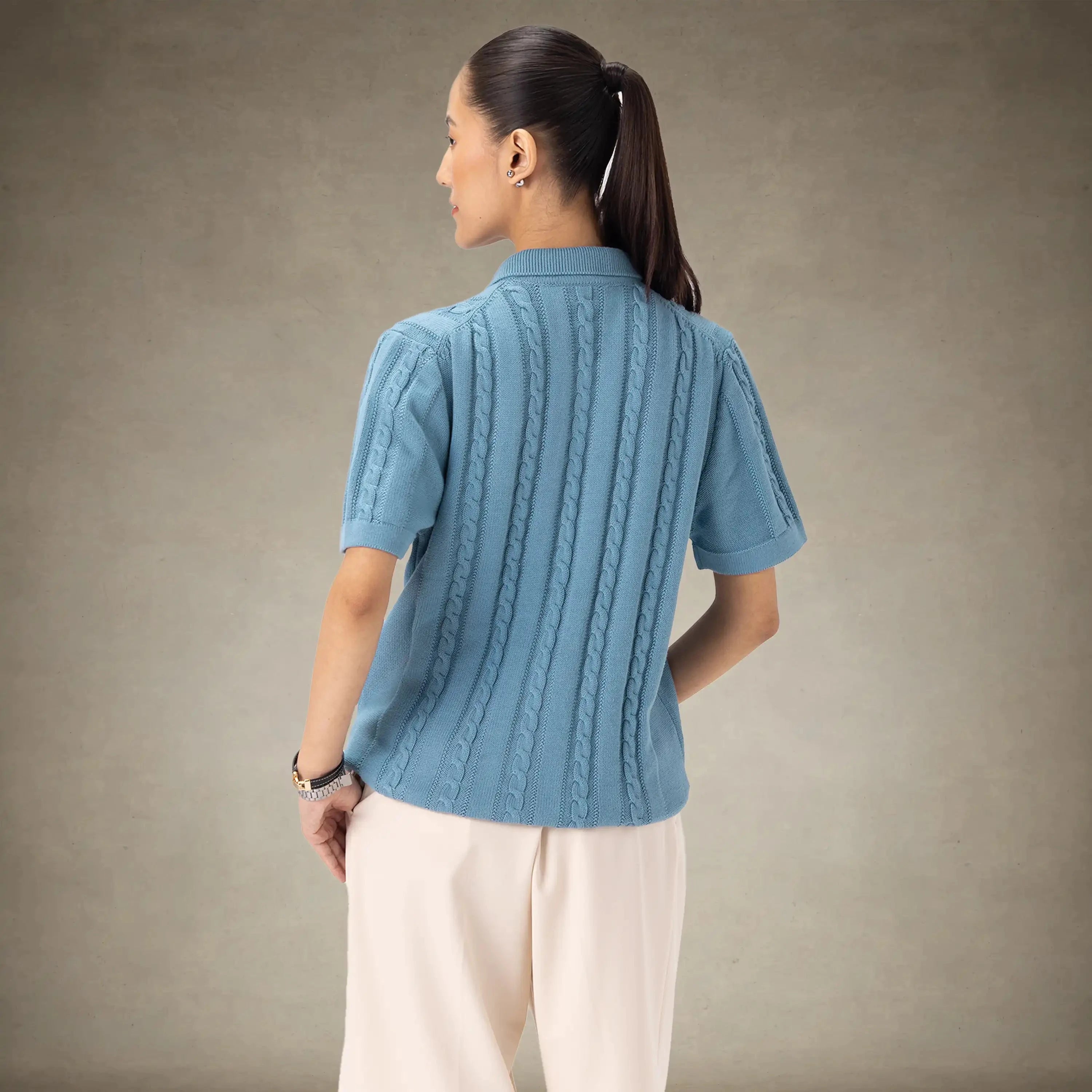 Women's JC Polo Cable Sweater Members Only®