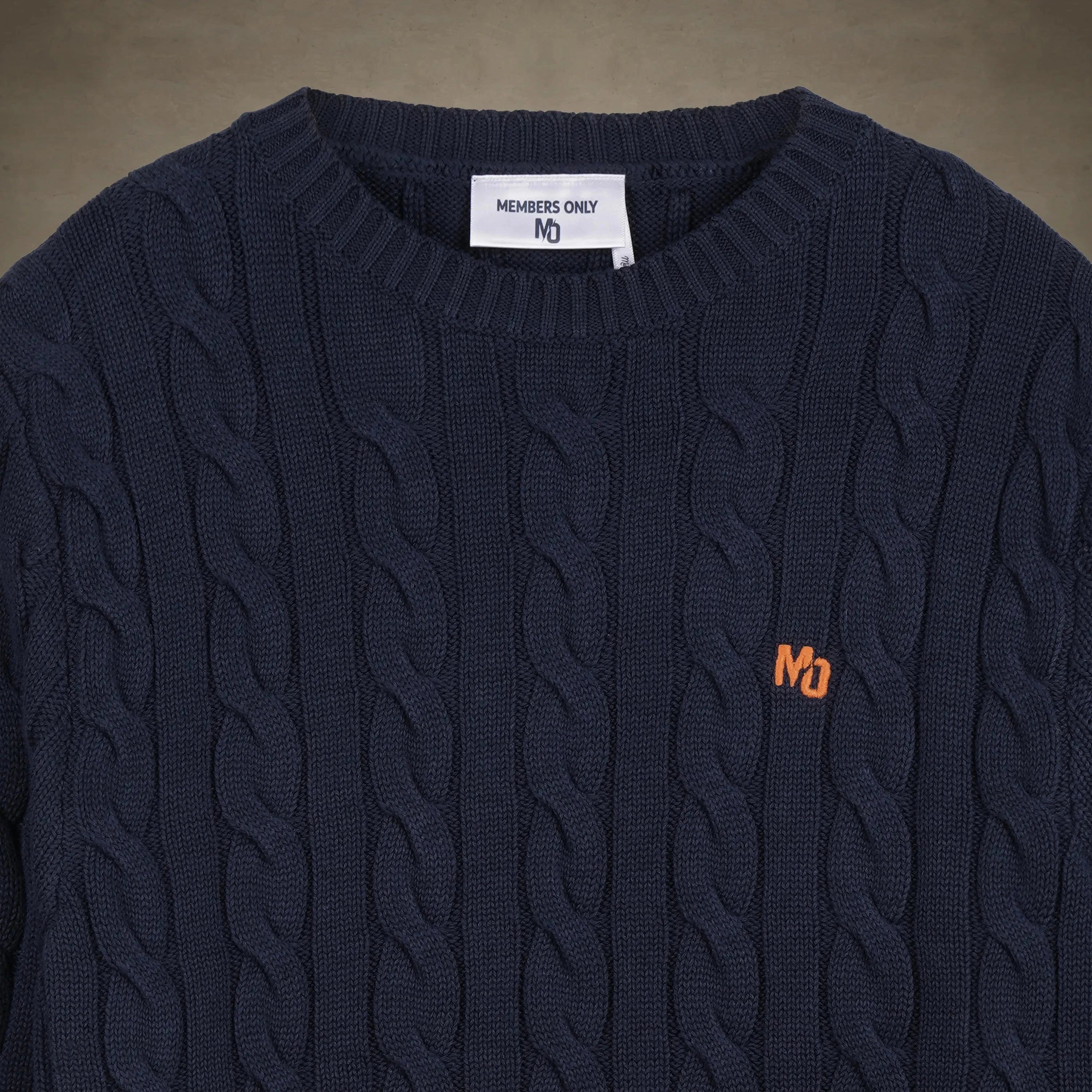 Men's Crew Neck Cable Sweater Members Only®