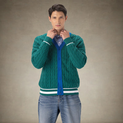 Men's Cable Knit Cardigan