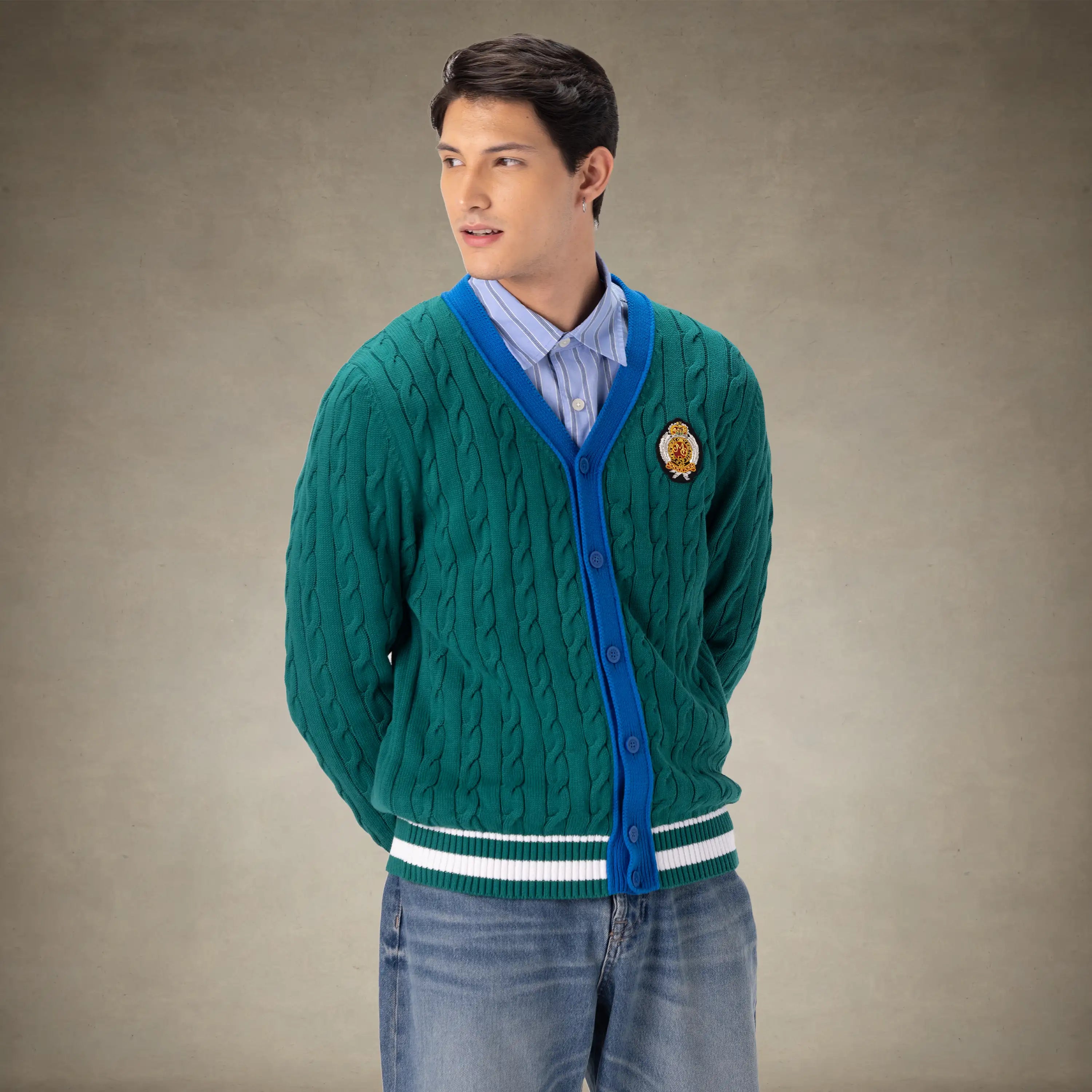 Men's Cable Knit Cardigan