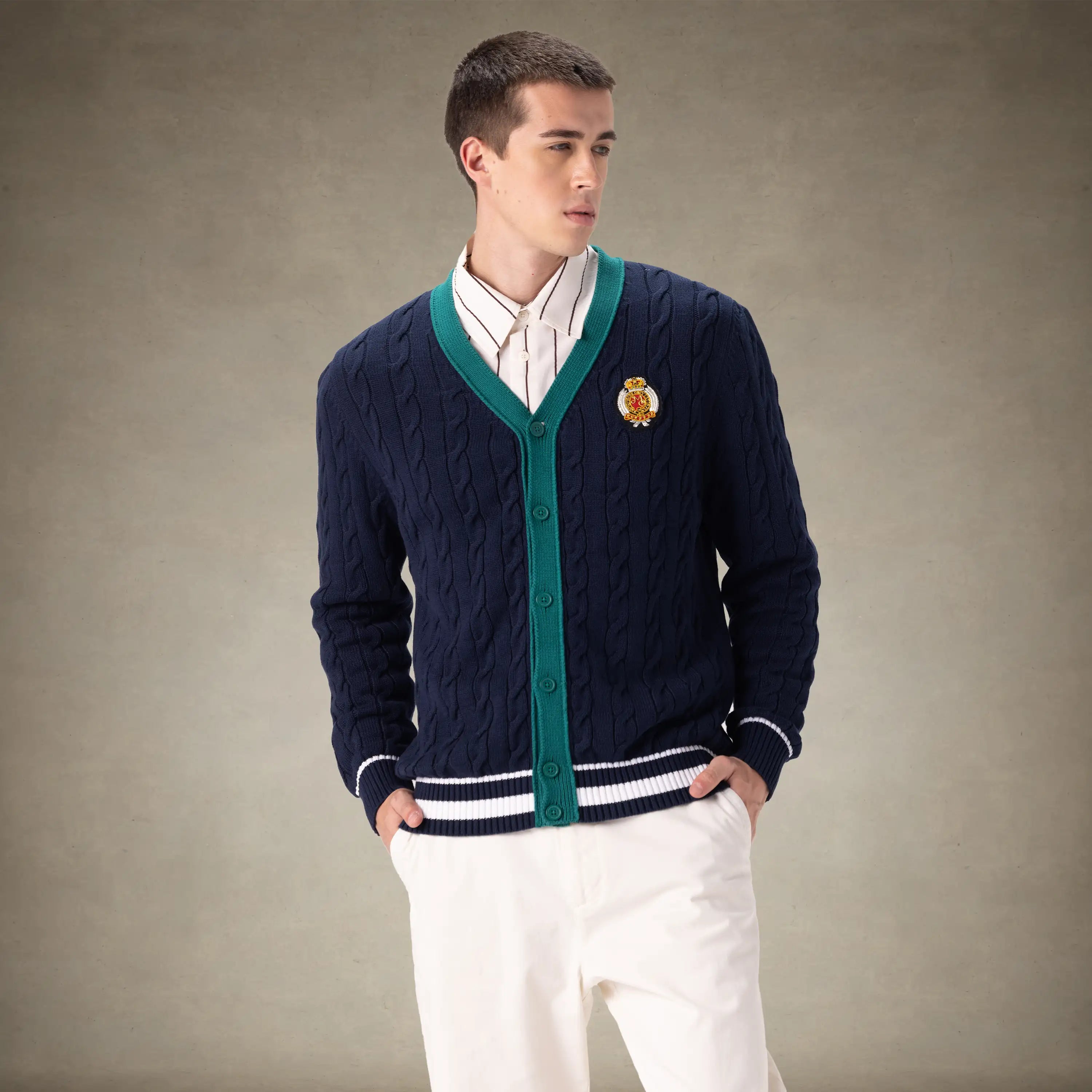 Men's Cable Knit Cardigan