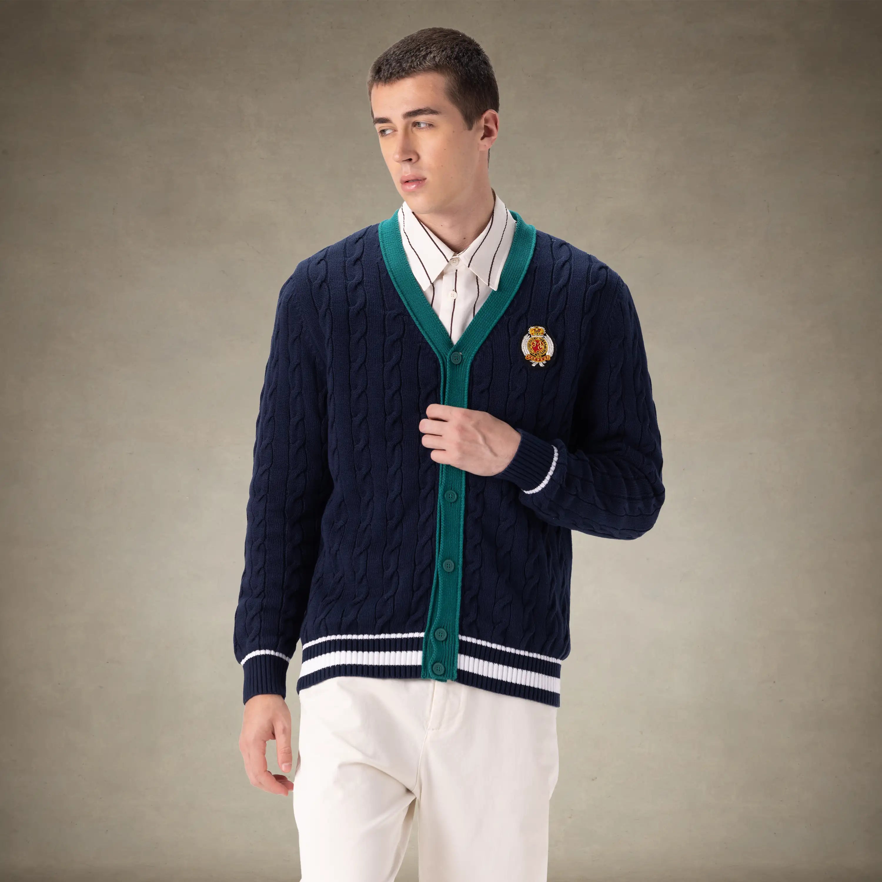 Men's Cable Knit Cardigan