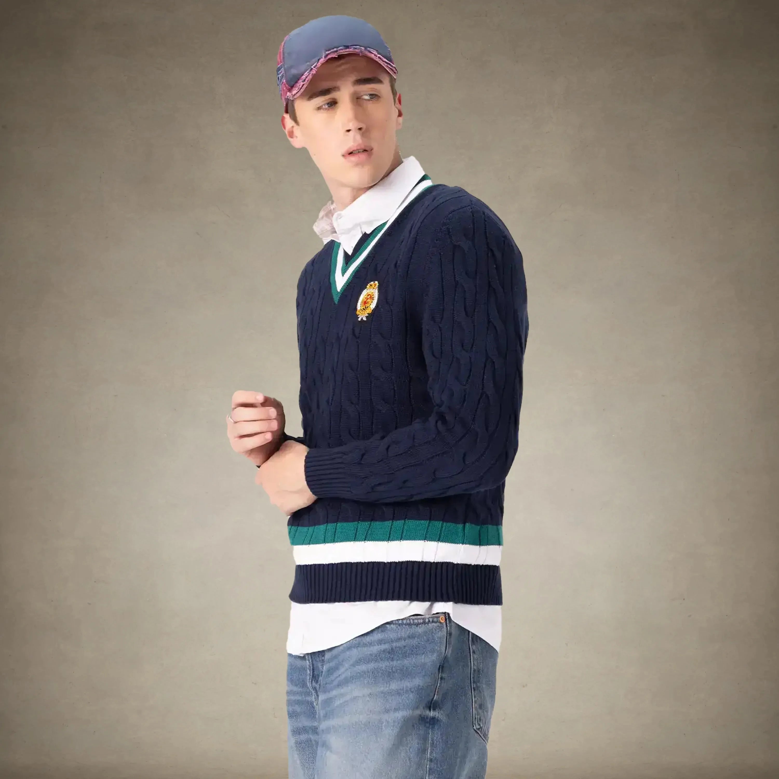 Men's Cable Knit Cricket Sweater Members Only®