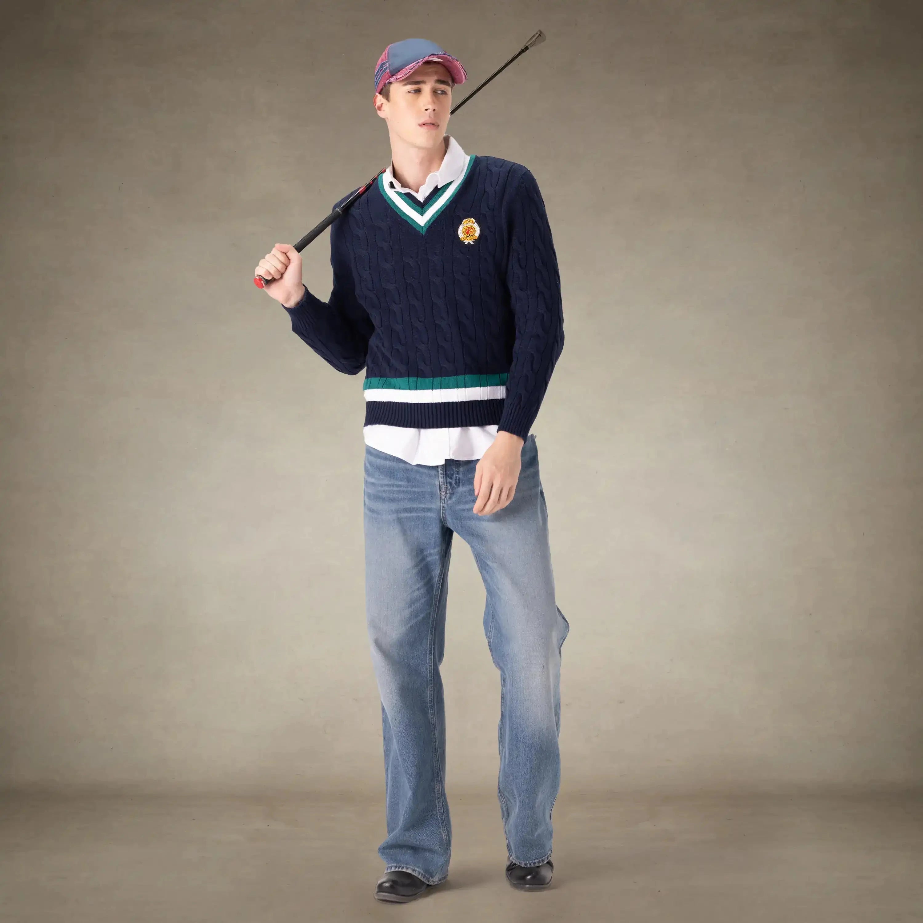 Men's Cable Knit Cricket Sweater Members Only®