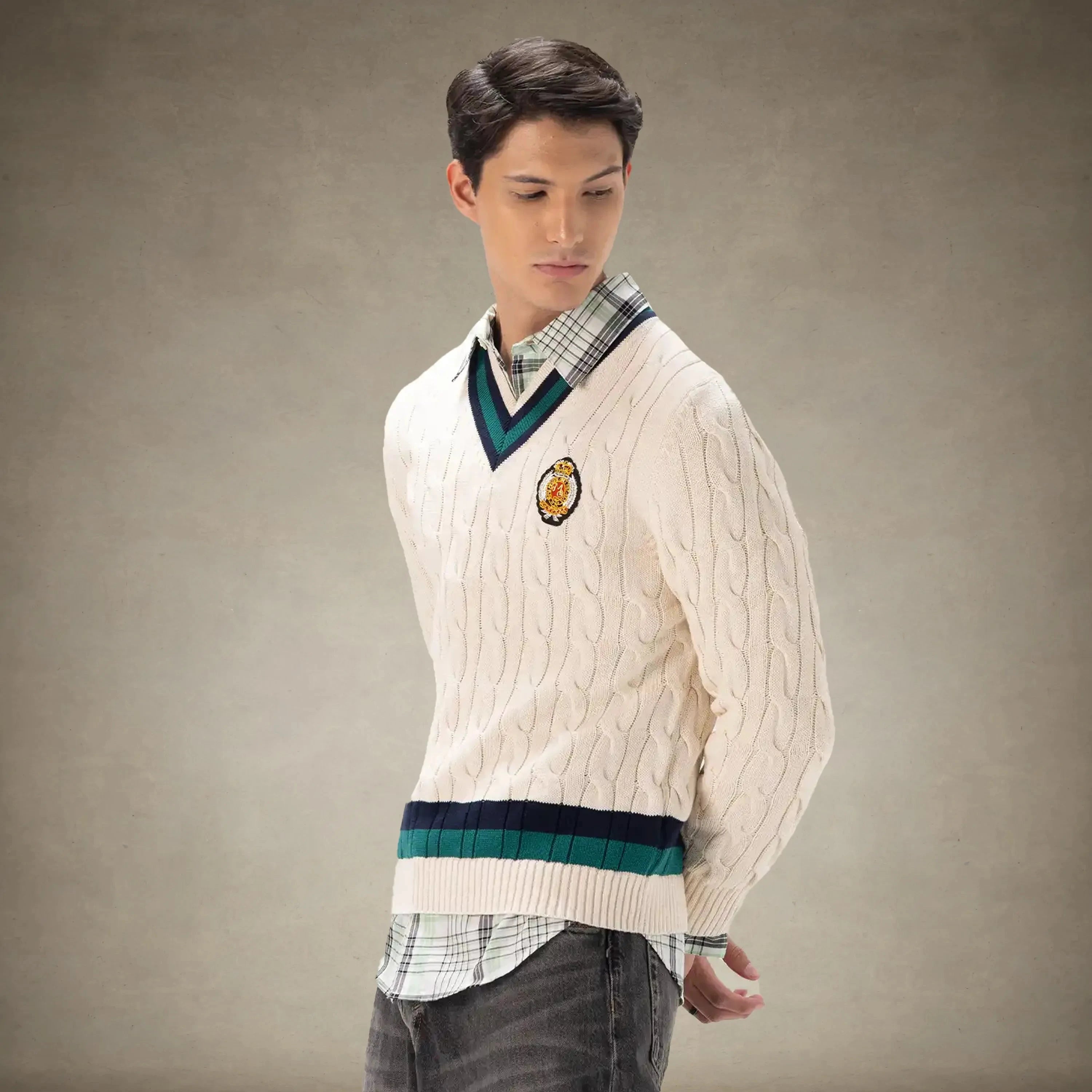 Men's Cable Knit Cricket Sweater Members Only®