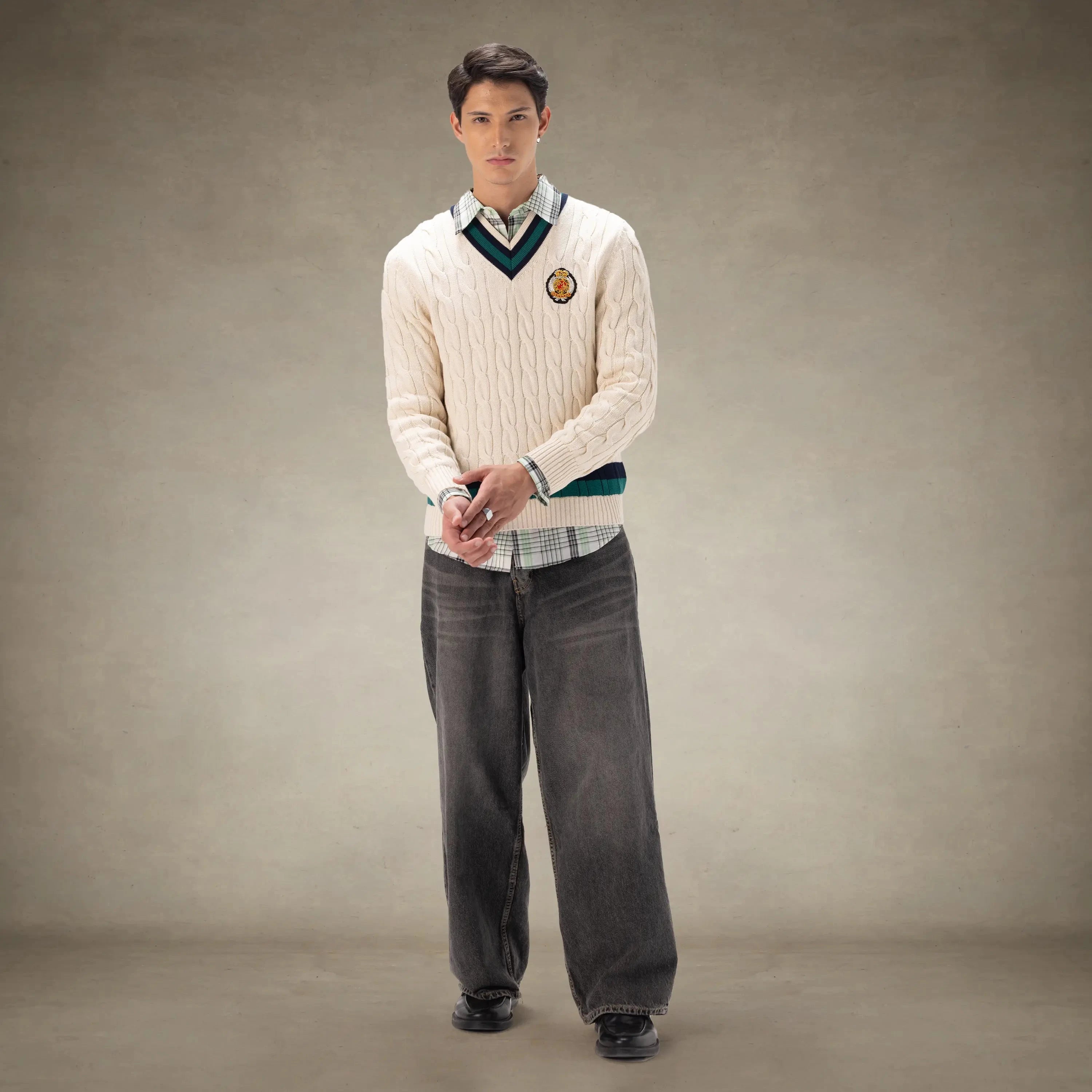 Men's Cable Knit Cricket Sweater Members Only®