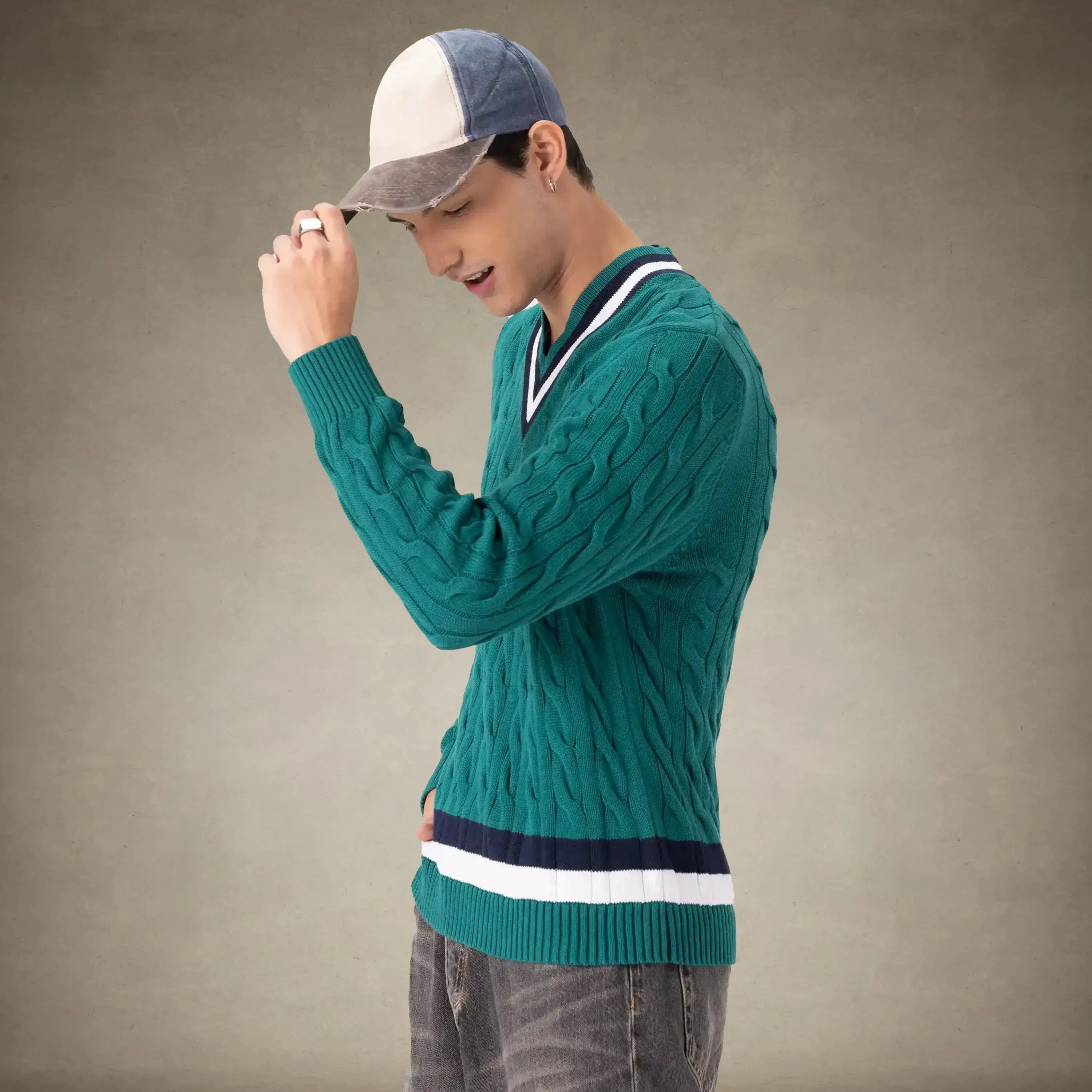 Men's Cable Knit Cricket Sweater Members Only®