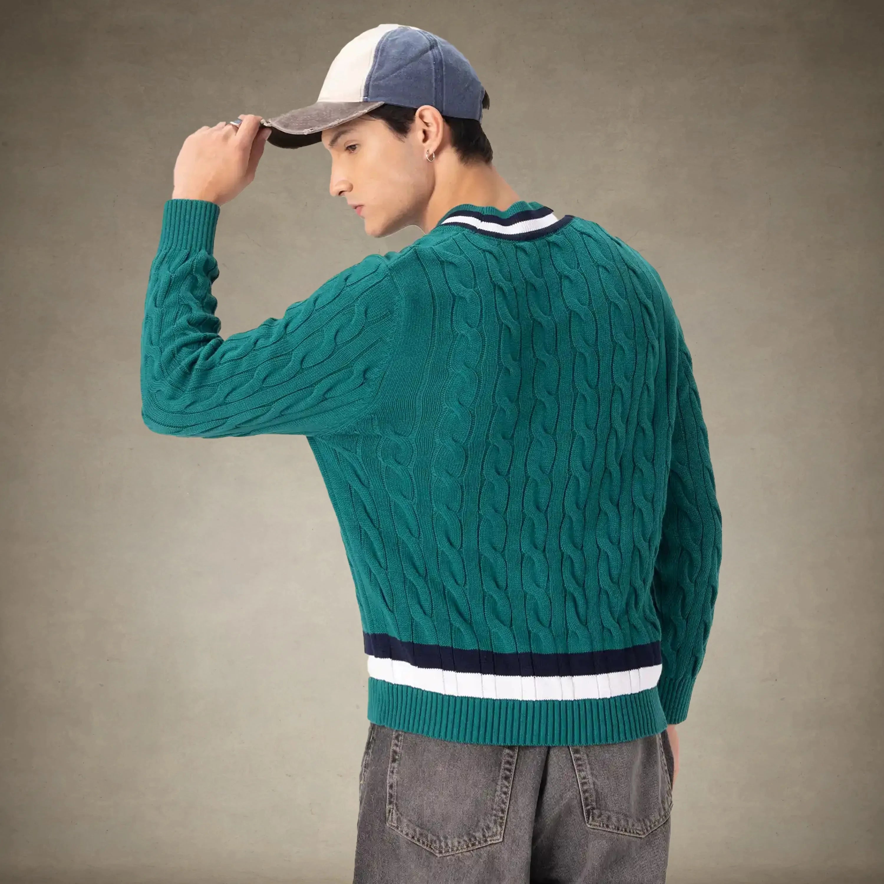 Men's Cable Knit Cricket Sweater Members Only®