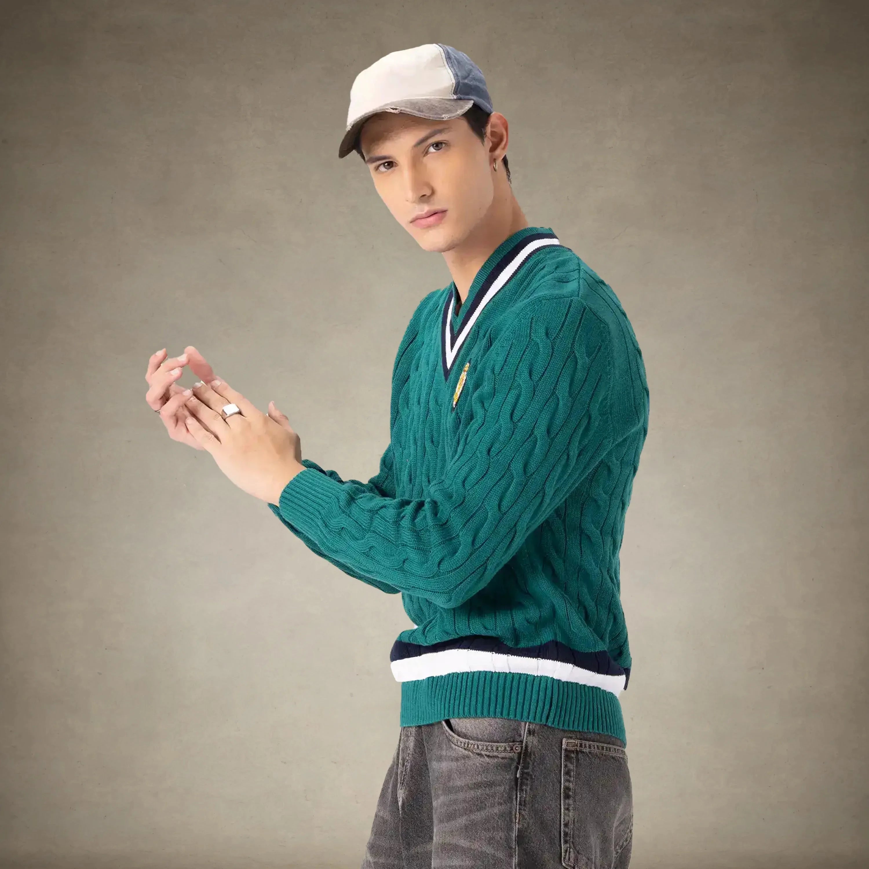 Men's Cable Knit Cricket Sweater Members Only®