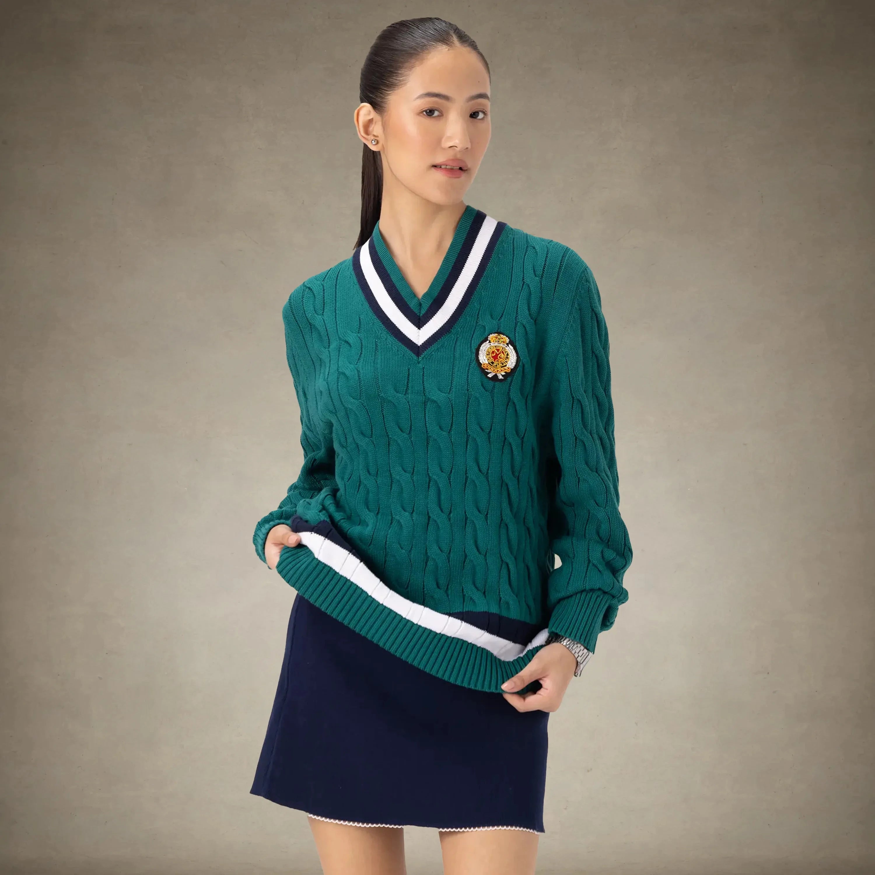 Women's Cable Knit Cricket Sweater Members Only®