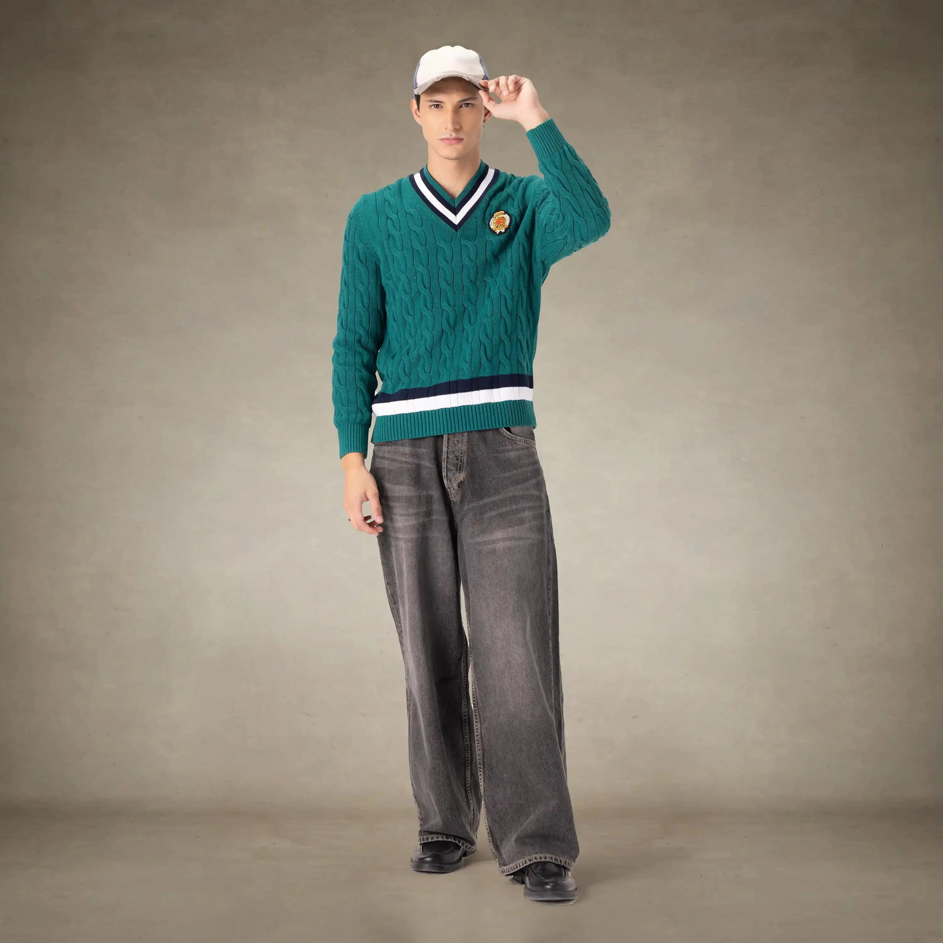 Men's Cable Knit Cricket Sweater Members Only®
