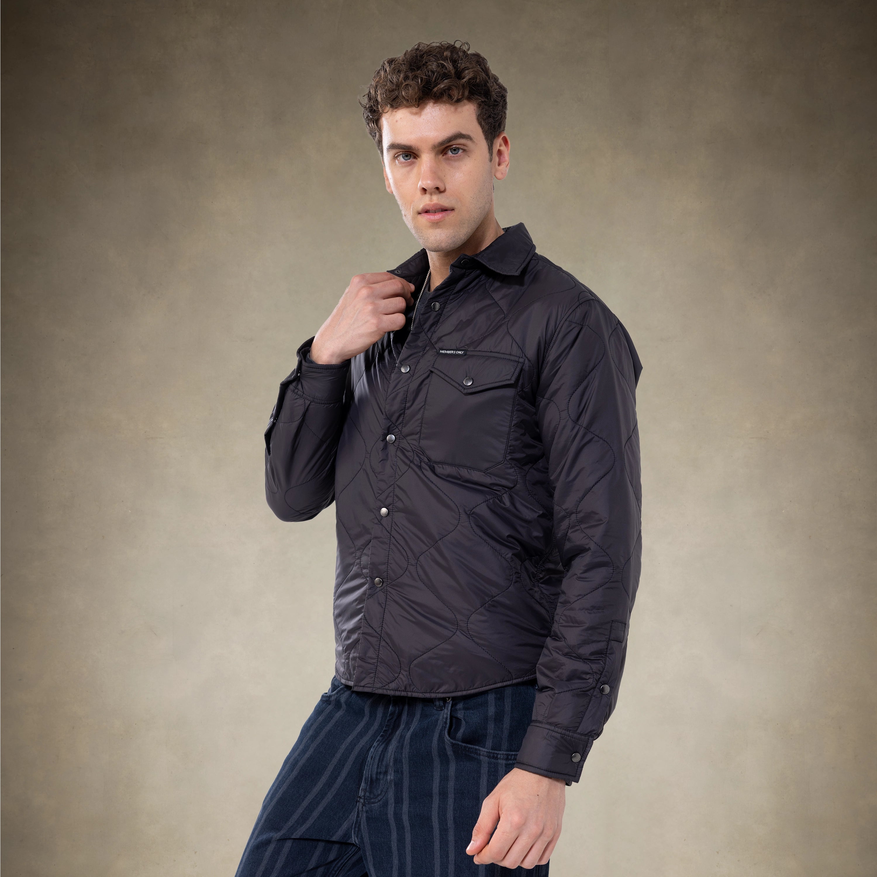 Men's Quilted Shirt Jacket