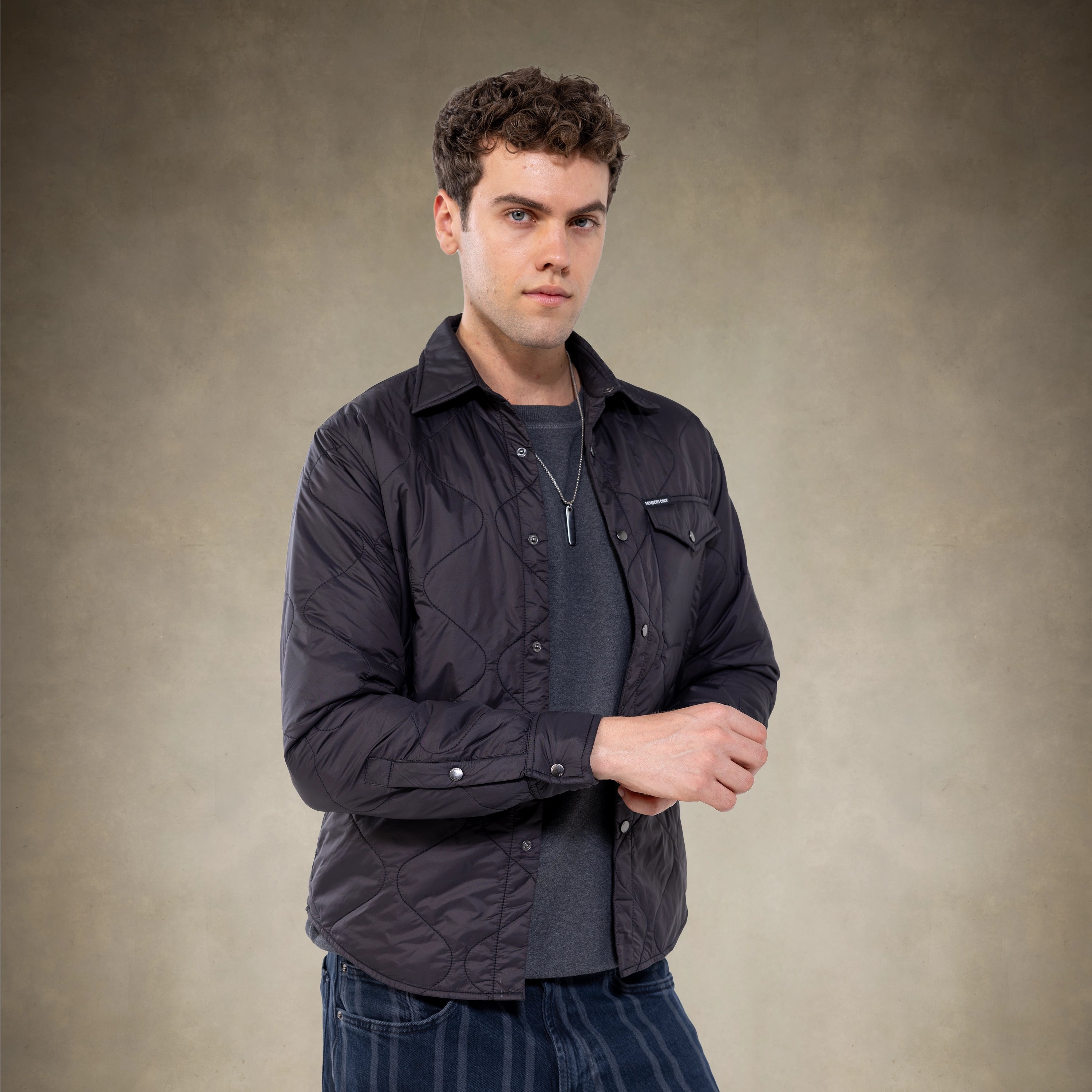 Men's Quilted Shirt Jacket