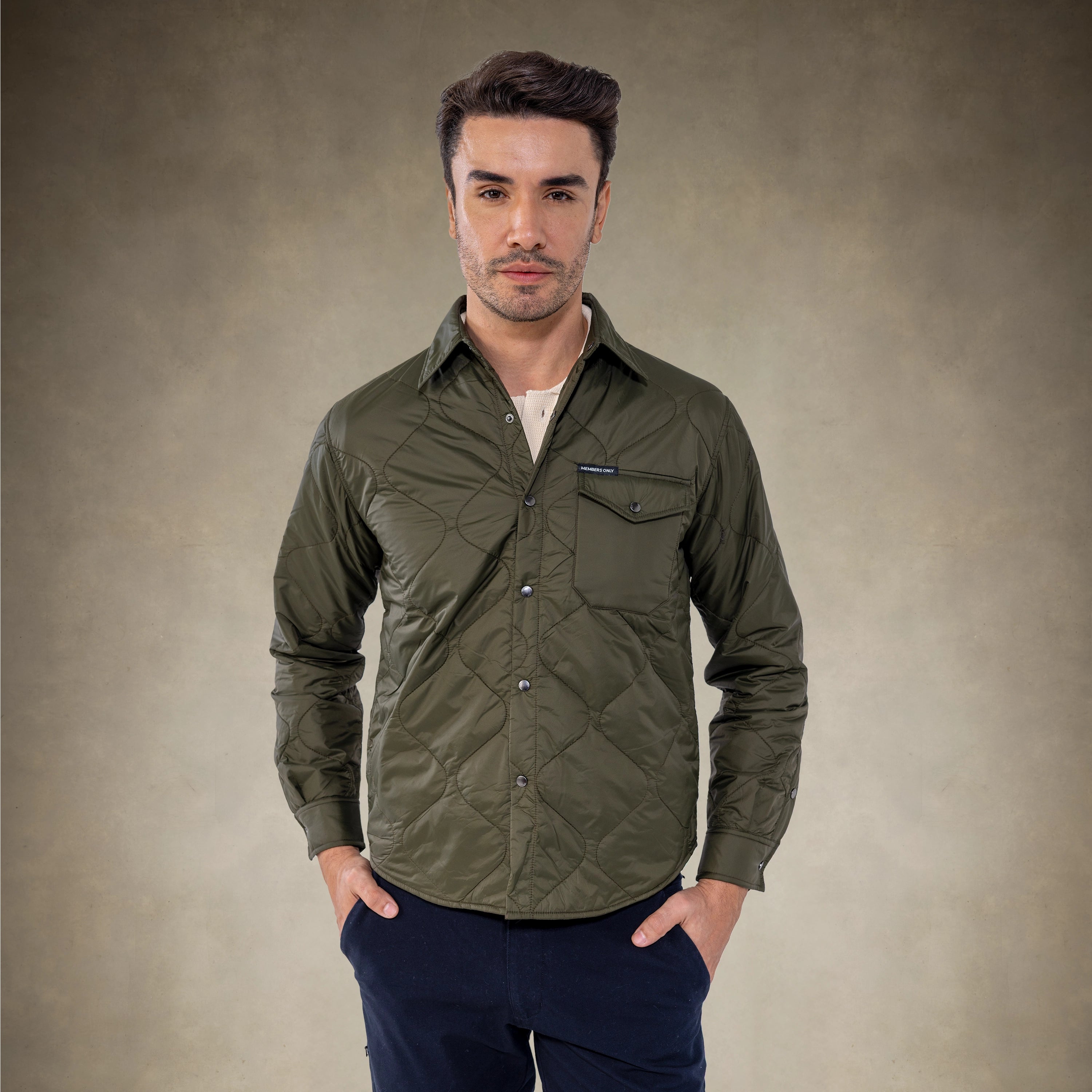 Men's Quilted Shirt Jacket