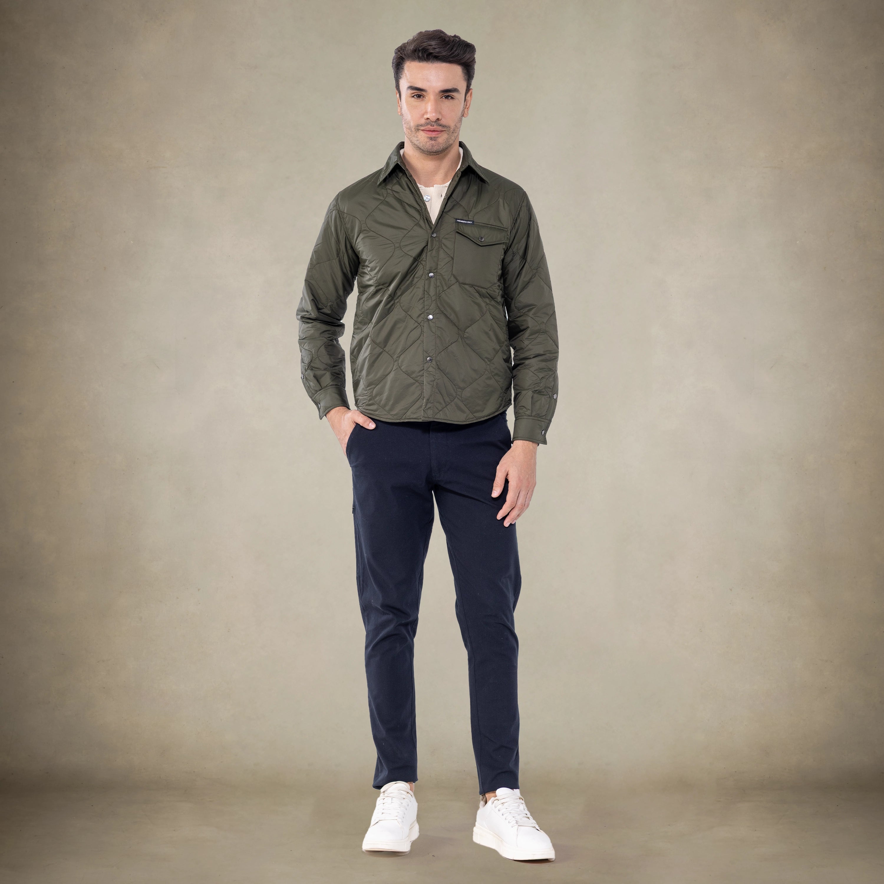 Men's Quilted Shirt Jacket