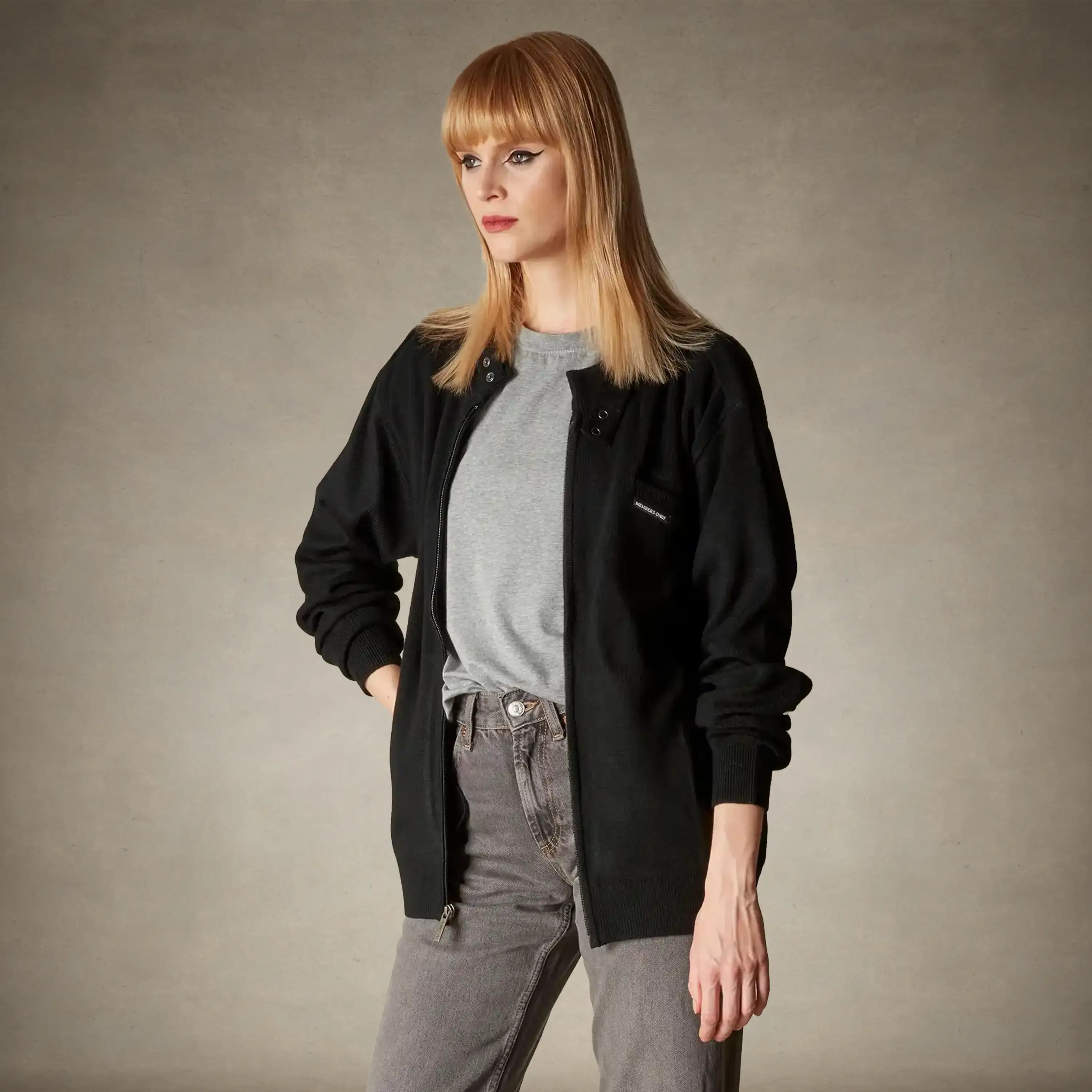 members only women's black fall sweaters