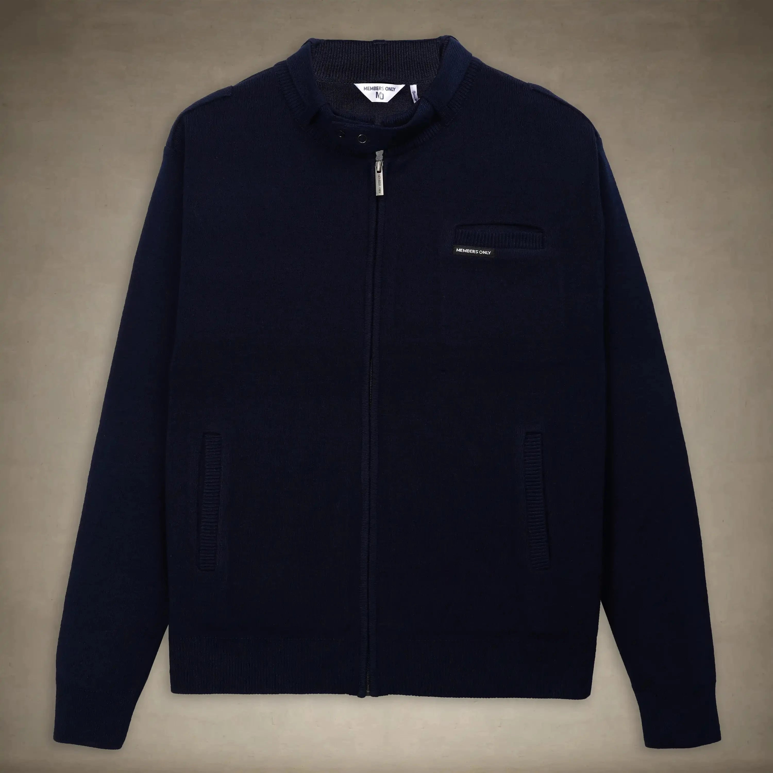 Members Only iconic racer mens sweaters for fall fashion small navy