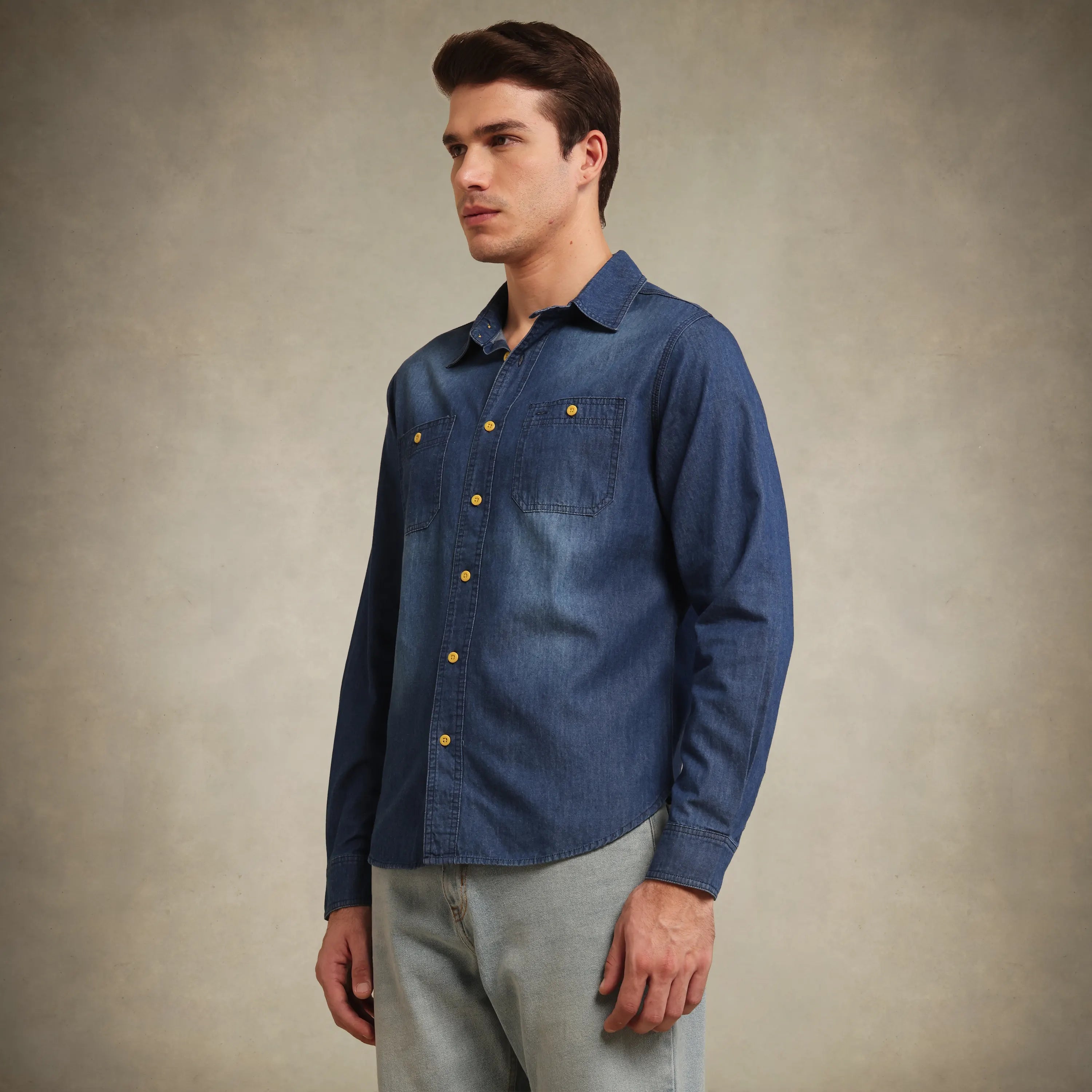 Men's timeless denim shirt