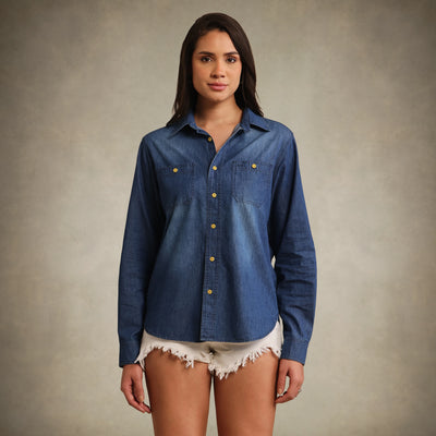 Women's Oversized Denim Shirt