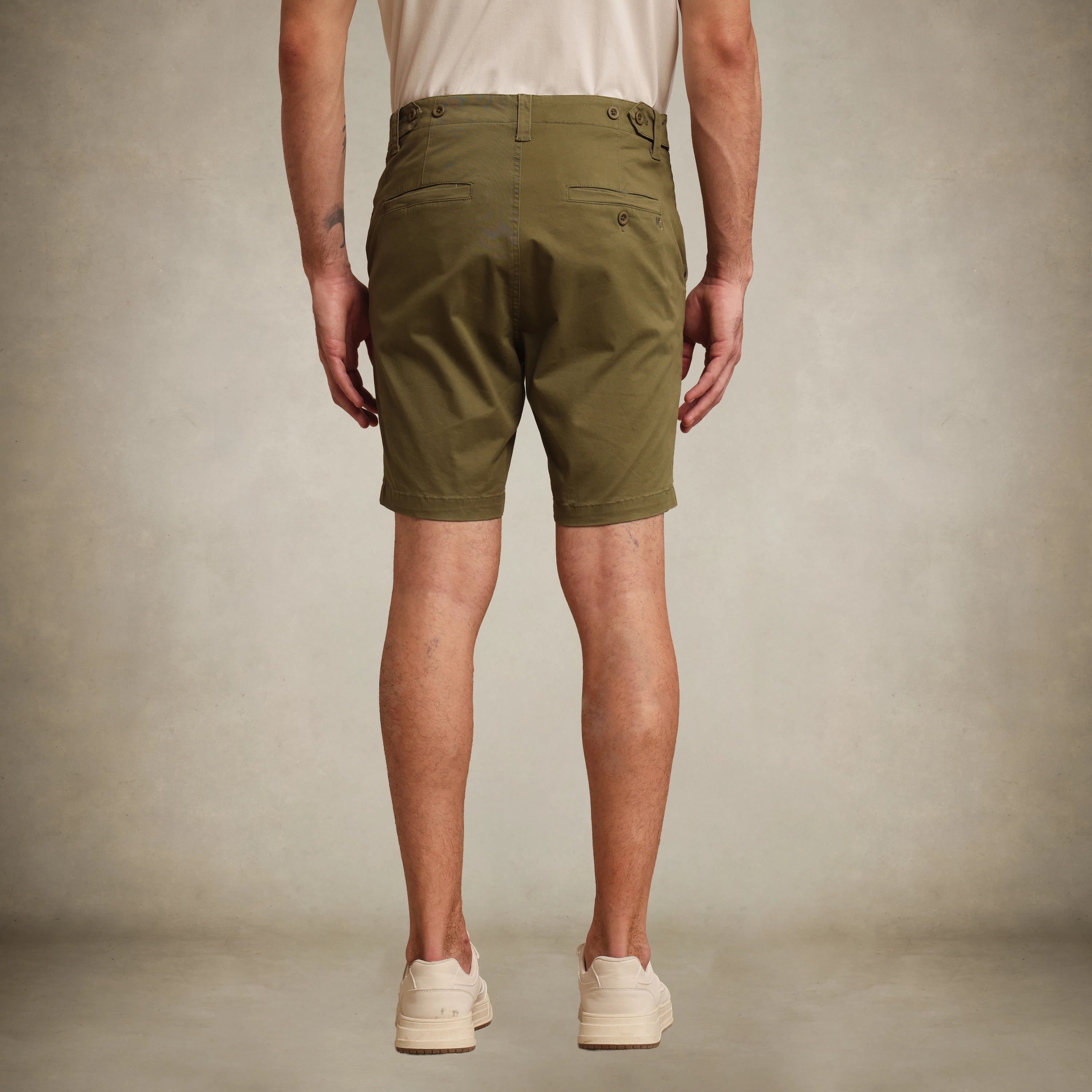 Cotton stretch shorts for men