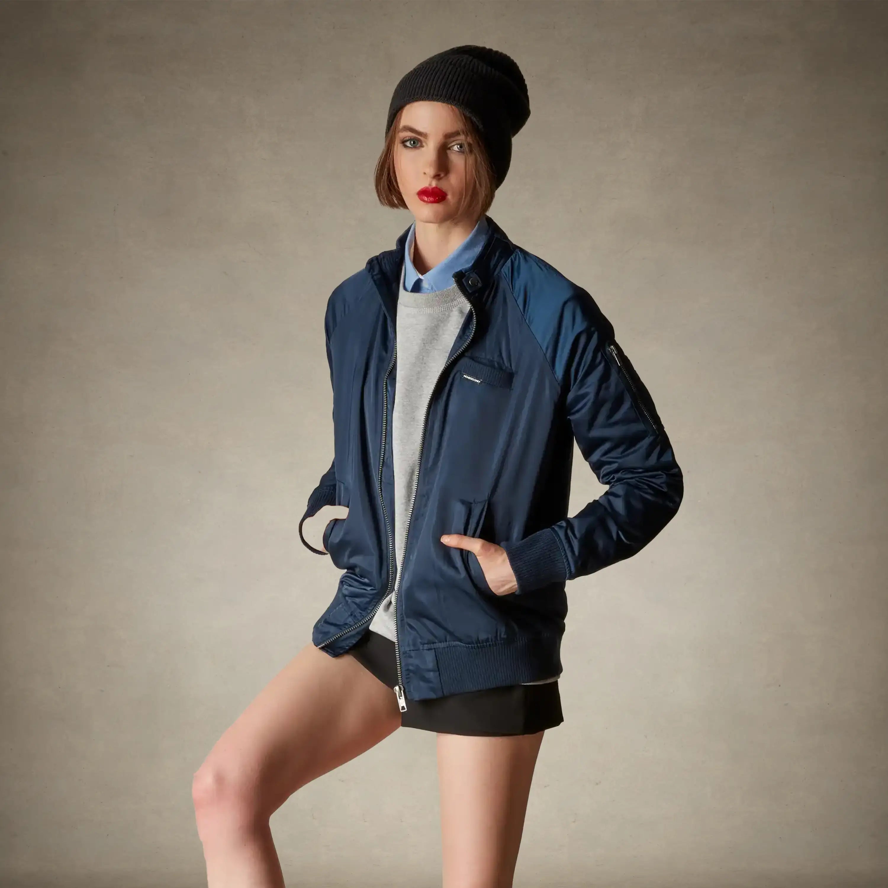 Women's Satin Bomber Jacket