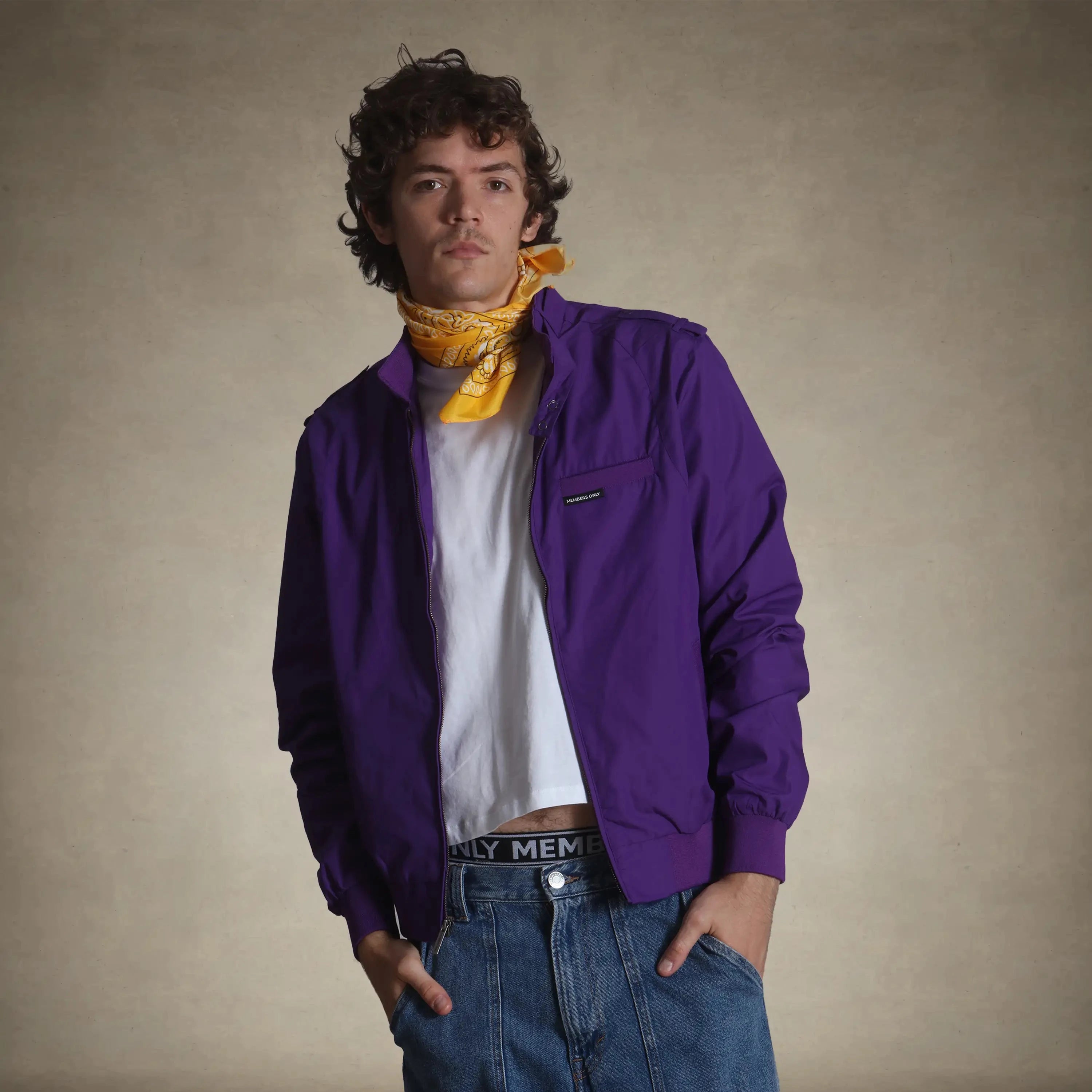 Men's Classic Iconic Racer Jacket Men's Iconic Jacket Members Only® Purple Small
