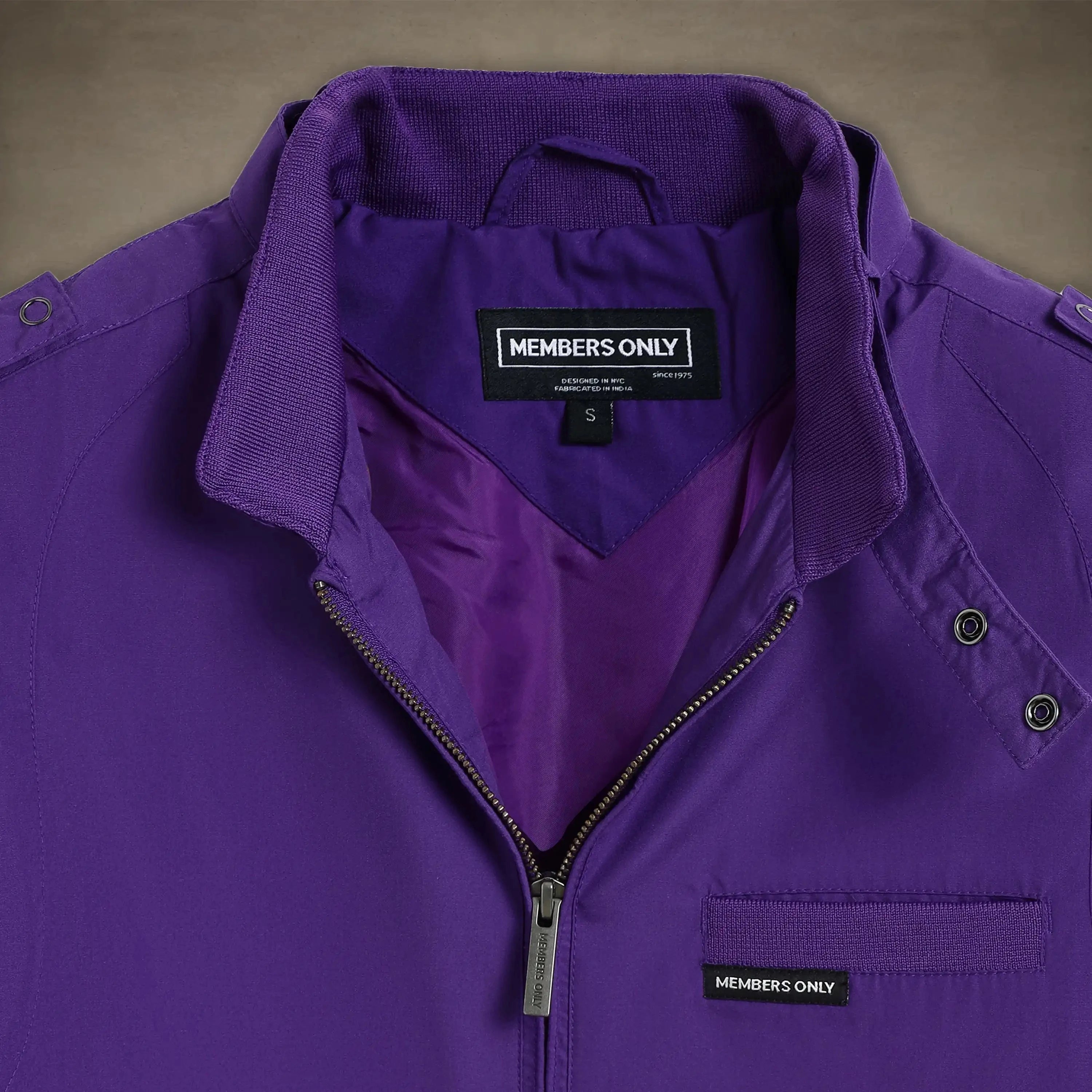 members only purple iconic oversized jacket women