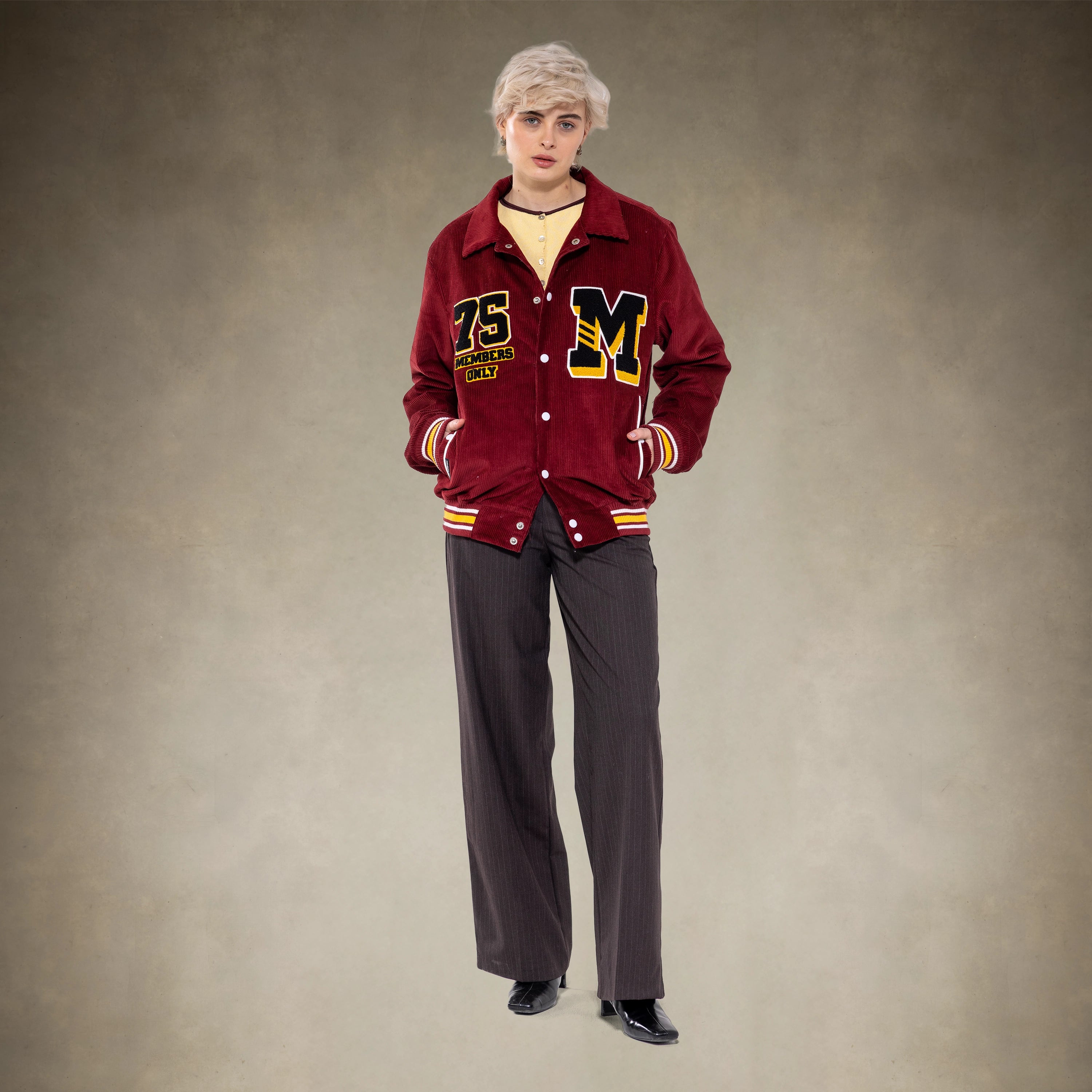 Women's Corduroy Varsity Jacket