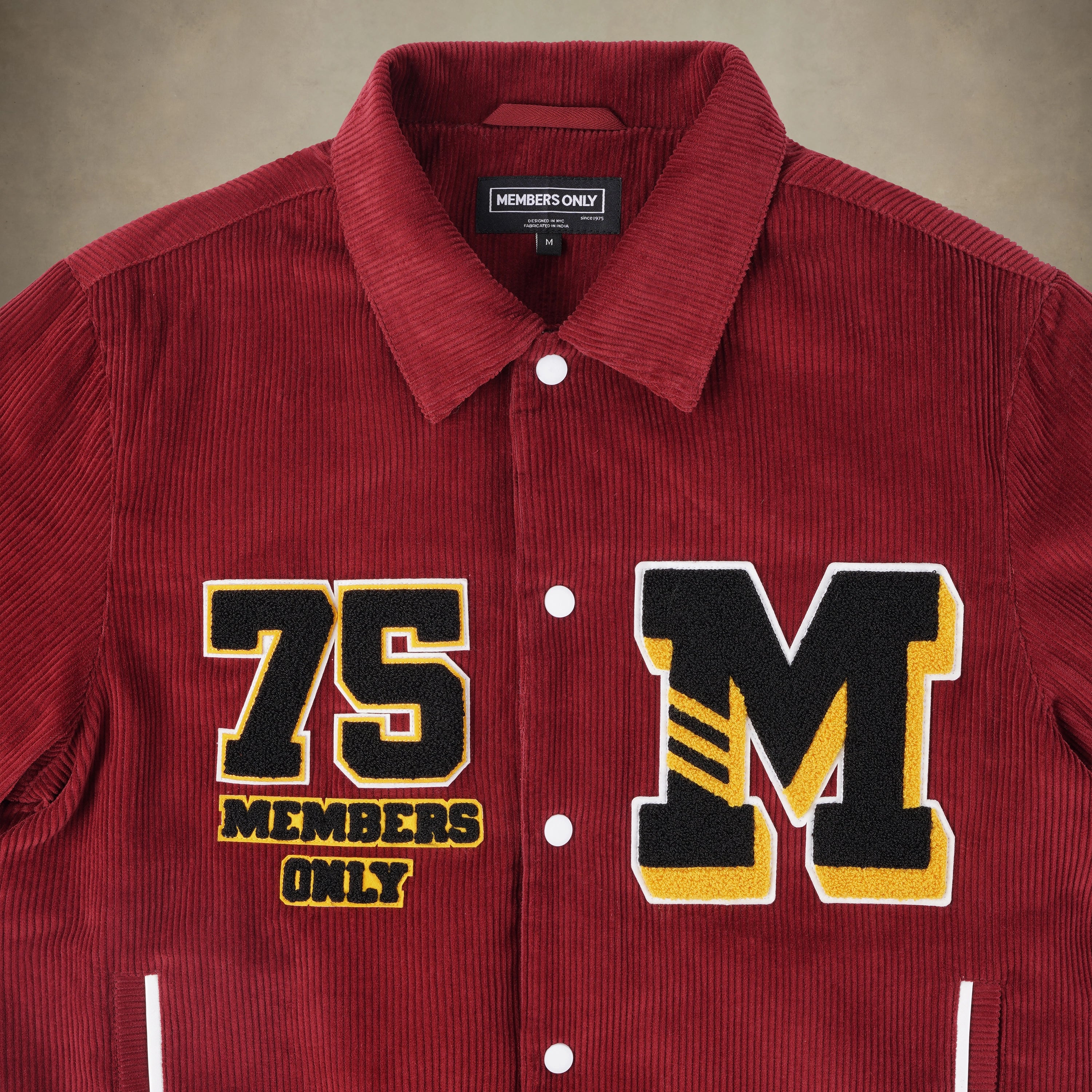 Women's varsity jacket front patches
