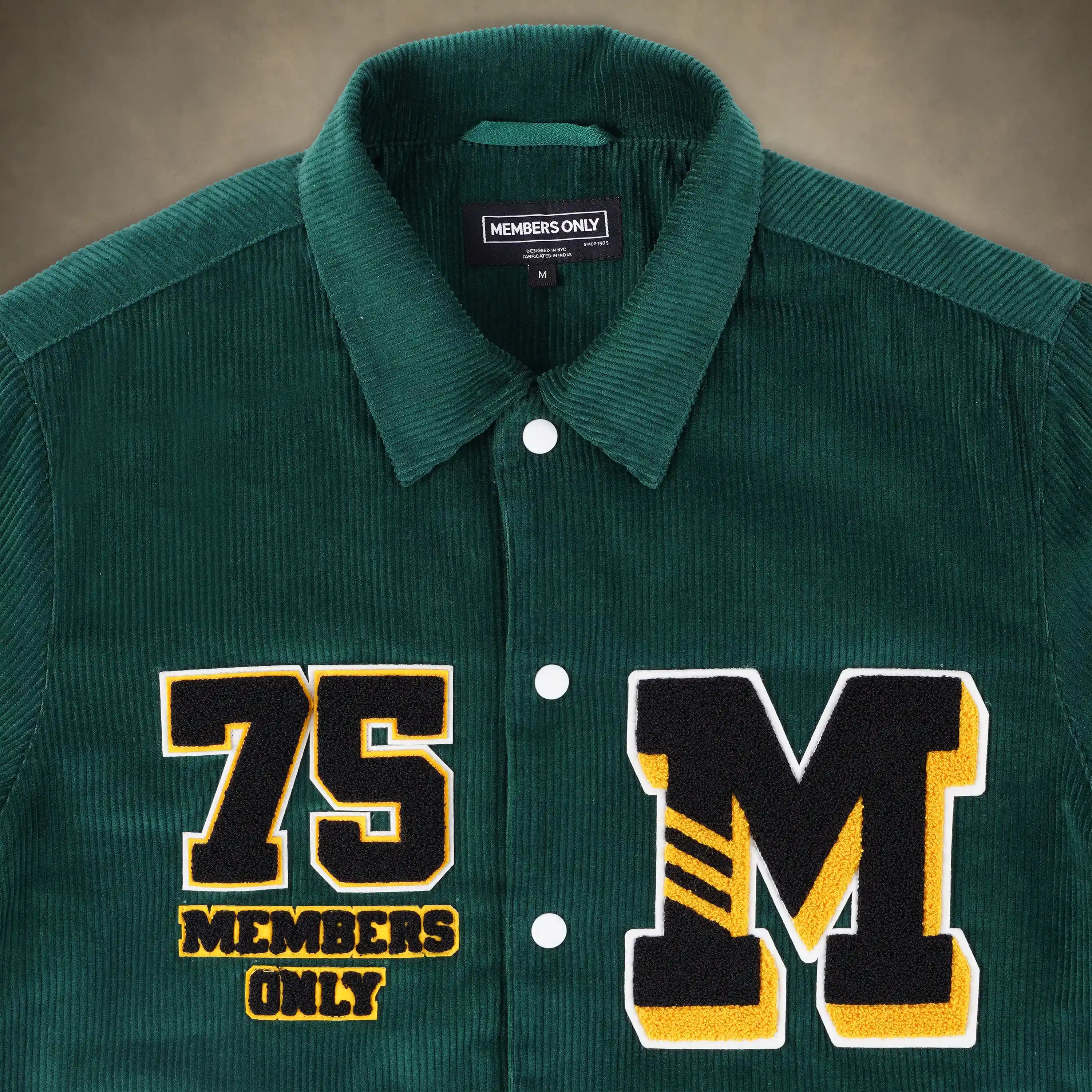 mens varsity style jacket green