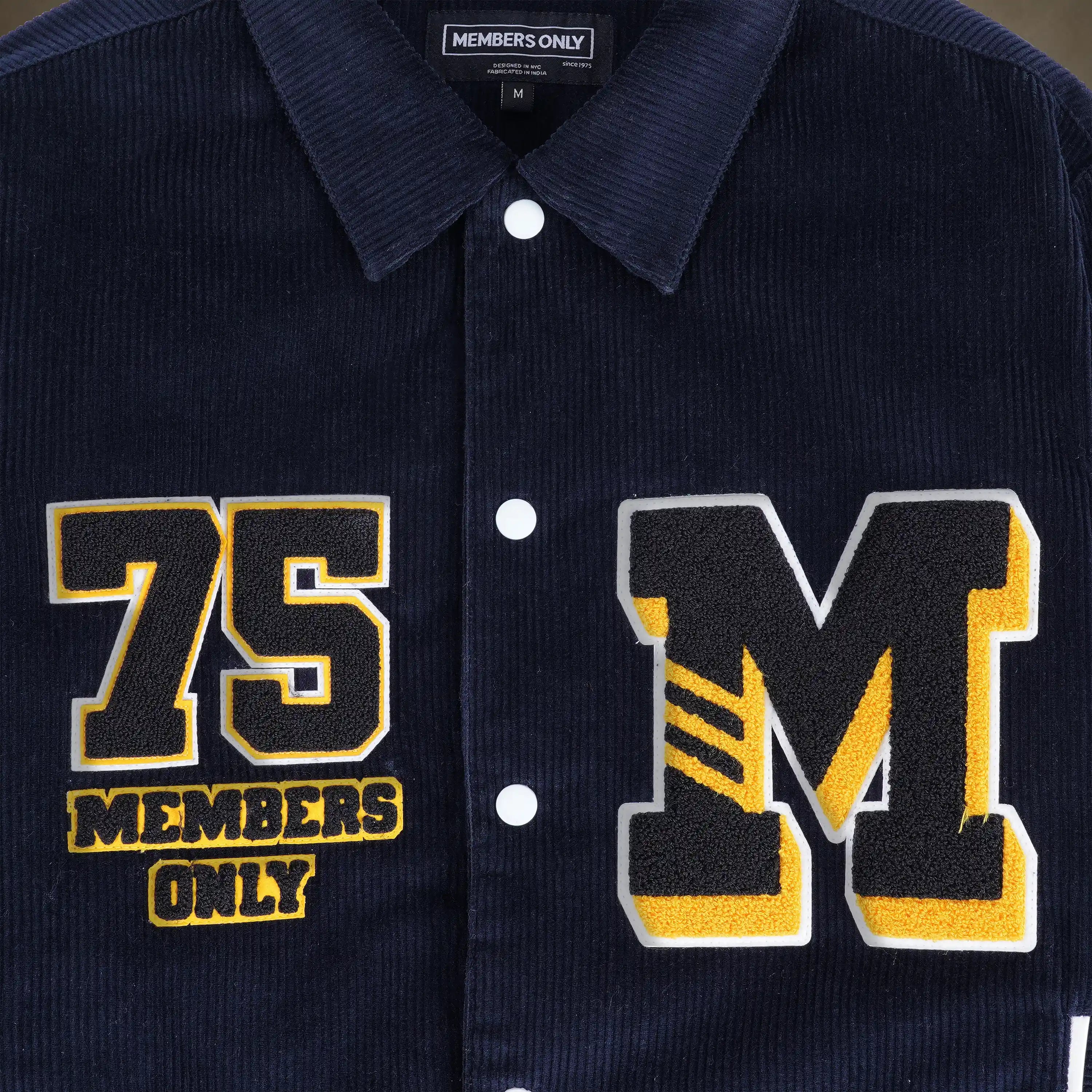 members only men's designer varsity jacket