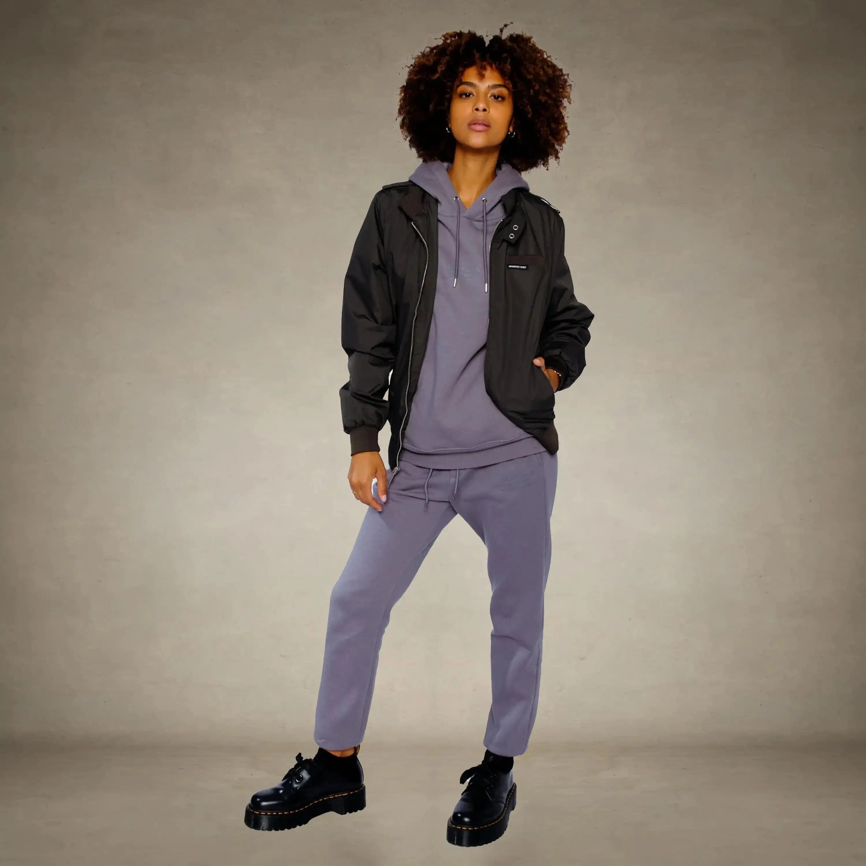 members only black oversized jacket for women