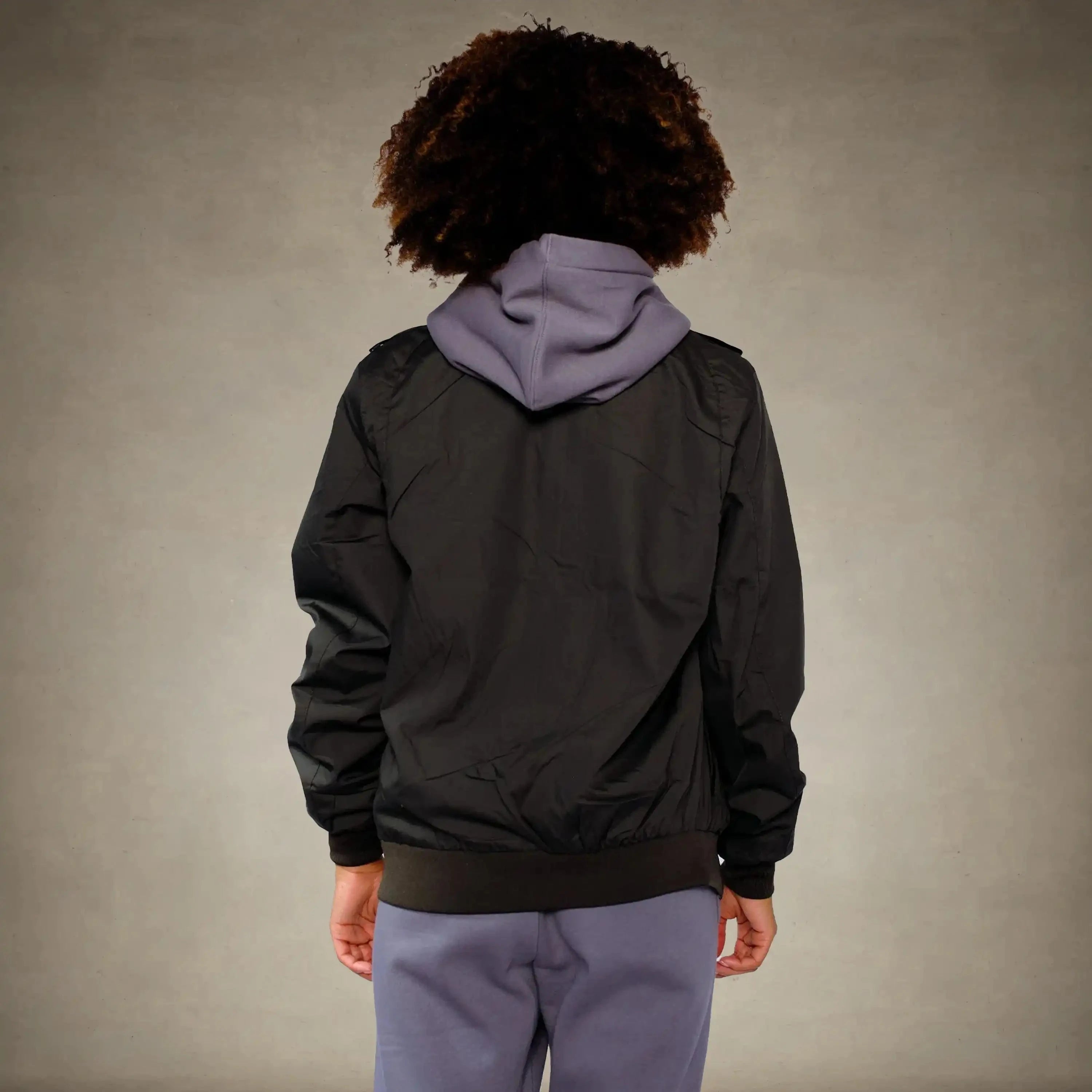 members only black oversized jacket for women