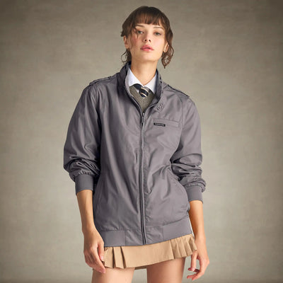 Women's Classic Iconic Racer Oversized Jacket Women's Iconic Jacket Members Only® Grey Small