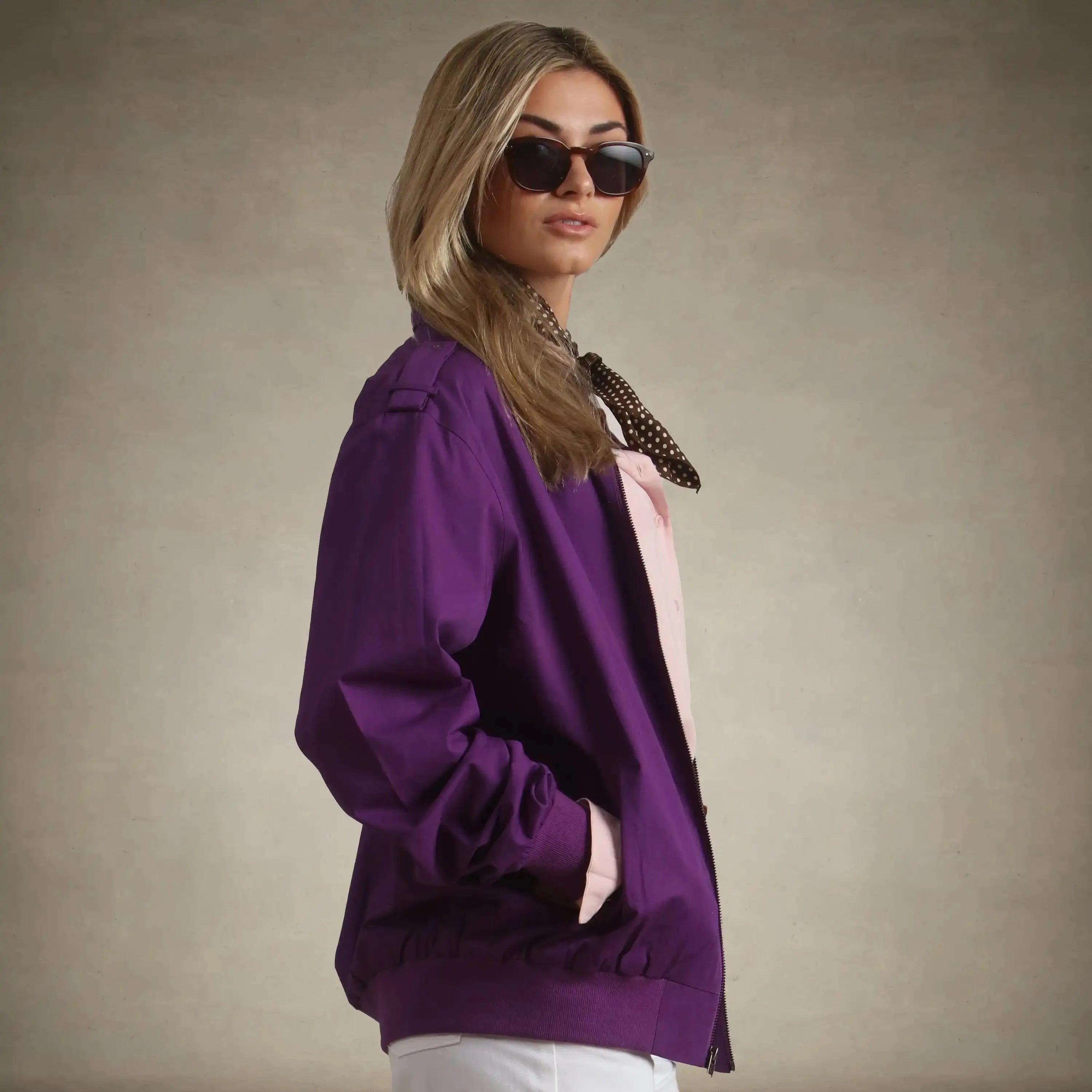 members only iconic oversized jacket for women purple