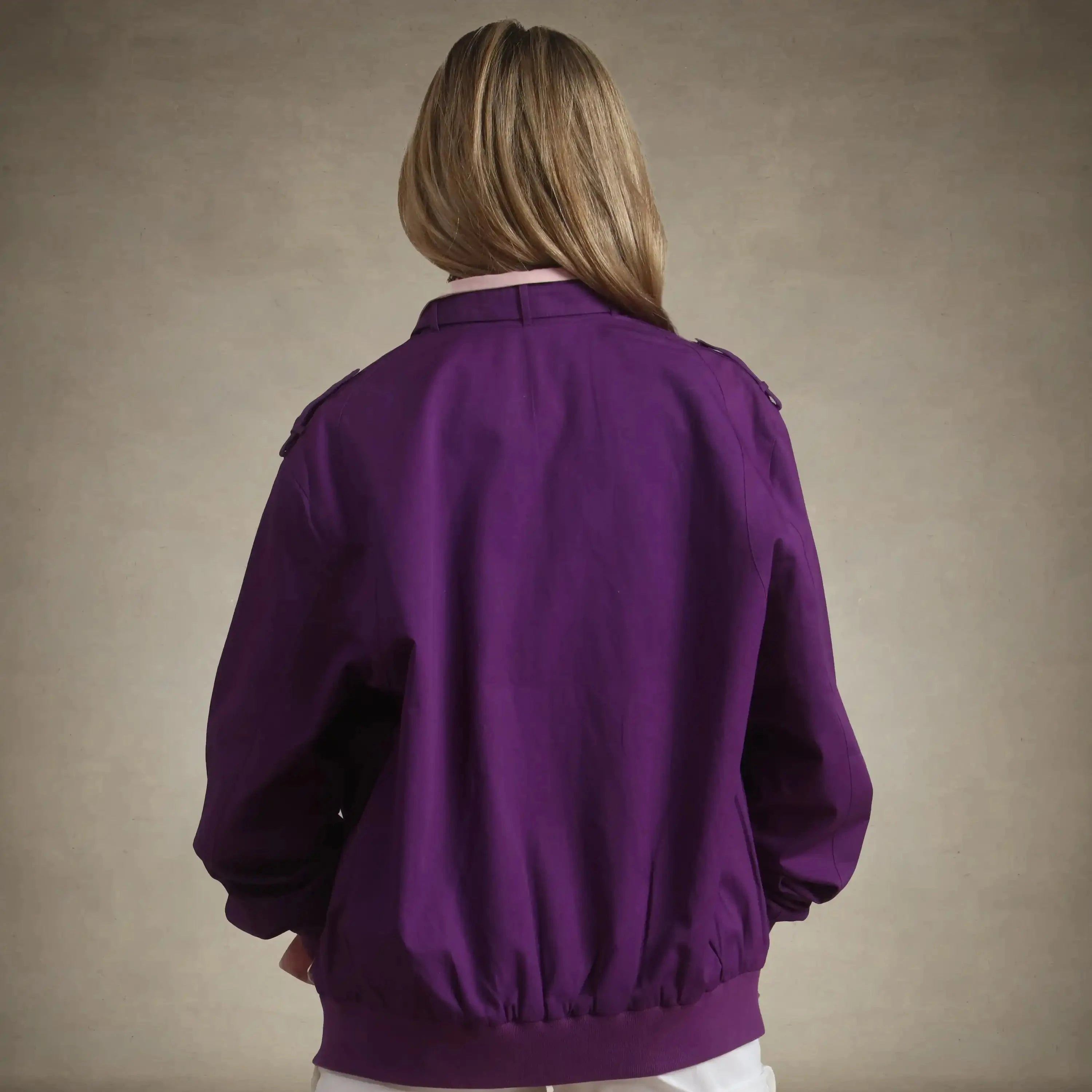 members only iconic oversized jacket for women purple