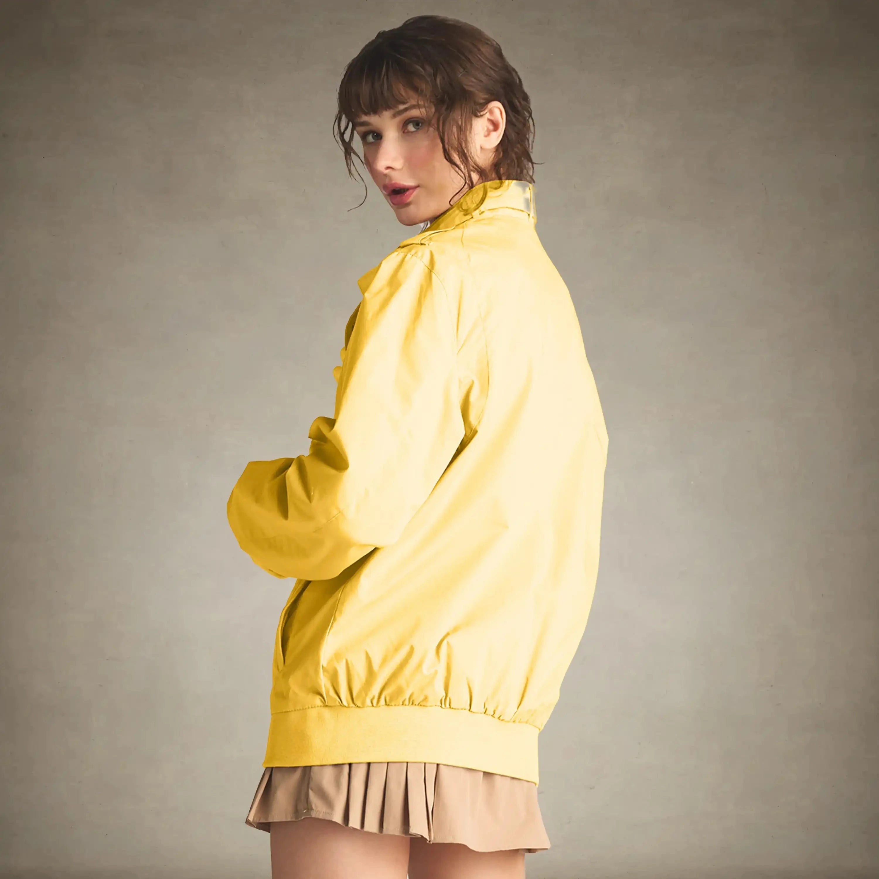 members only summer jacket women soft yellow
