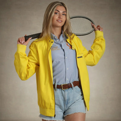 Women's Classic Iconic Racer Oversized Jacket Yellow Small