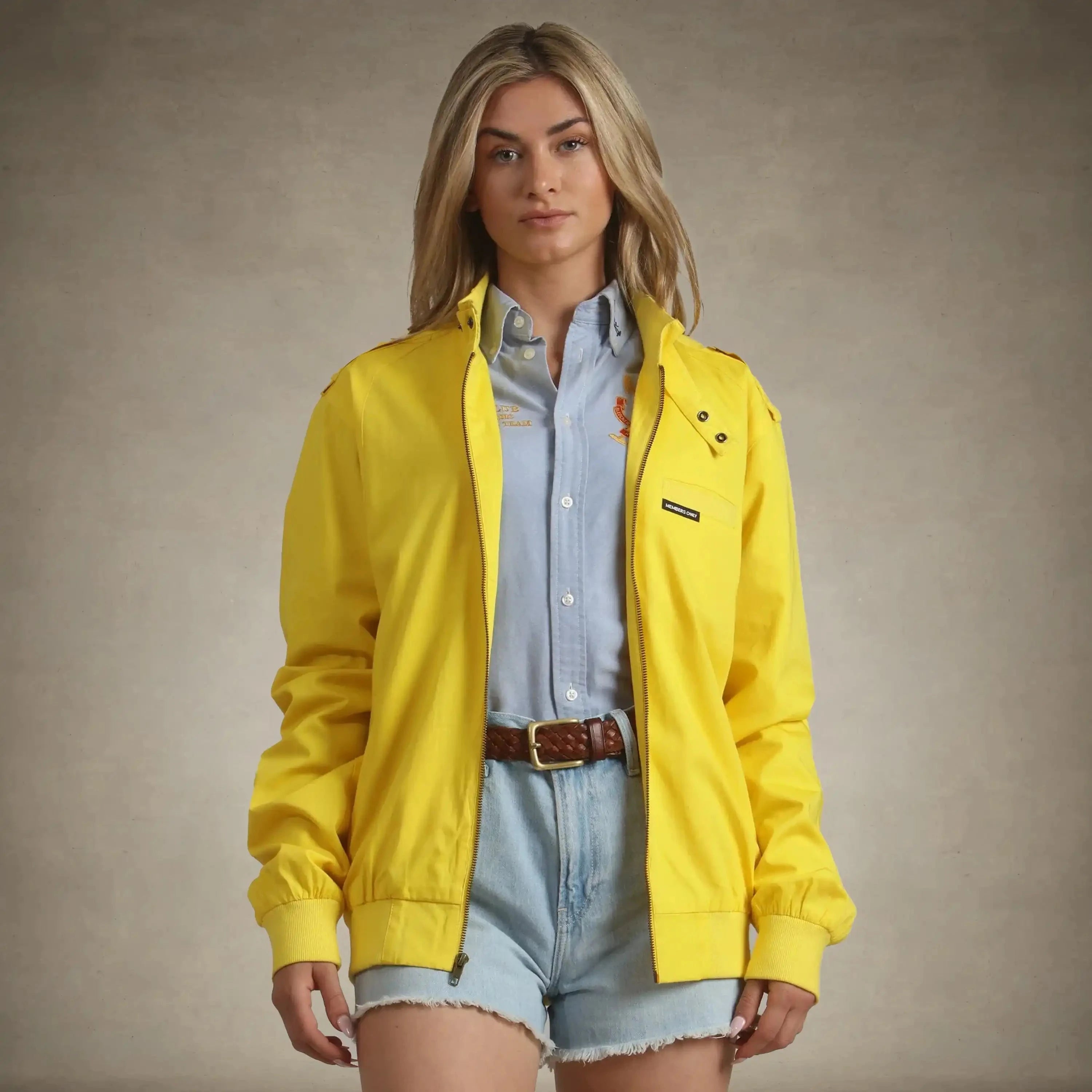 members only oversized jacket for women yellow