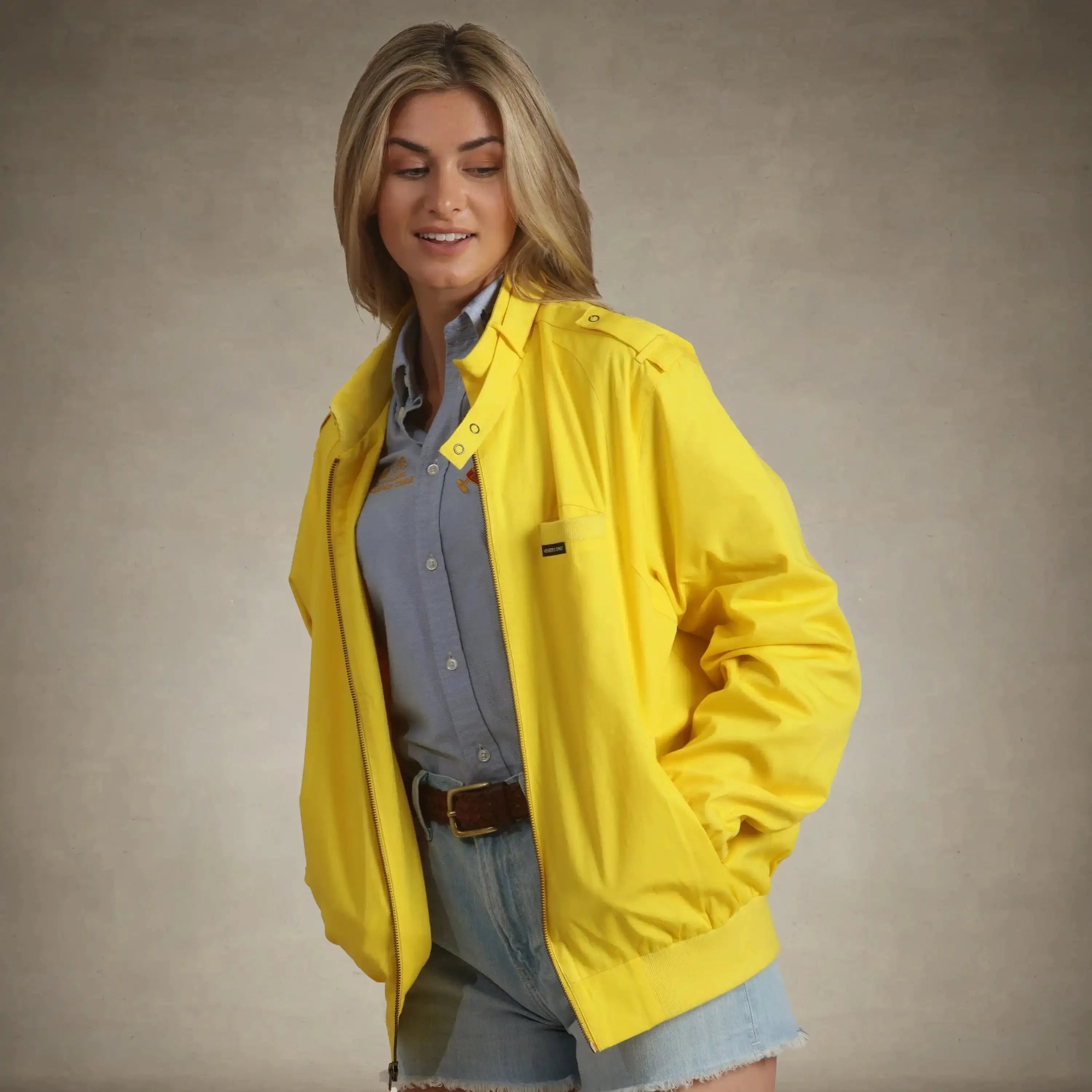 members only oversized jacket for women yellow