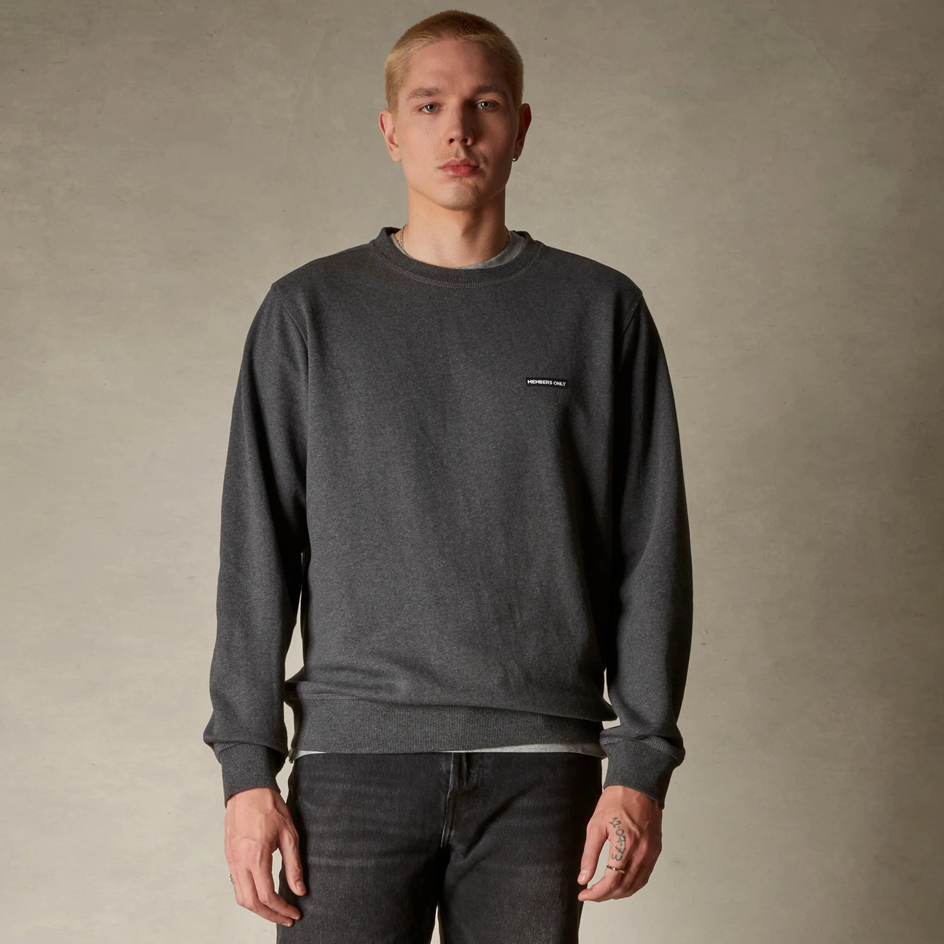 Men's Preston Crew Neck Sweatshirt Men's hoodies & sweatshirts Members Only® Charcoal Small