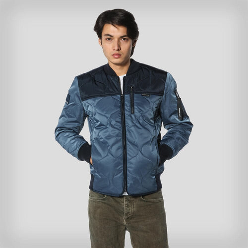 Men's Oval Quilt Bomber Jacket - FINAL SALE Men's Jackets Members Only Navy Small 