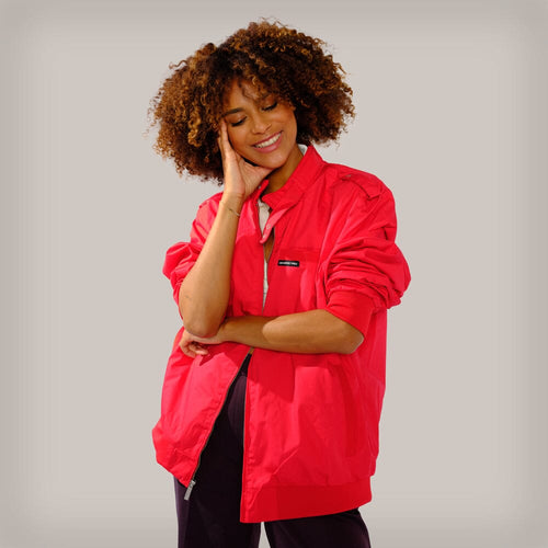Women's Classic Iconic Racer Oversized Jacket Women's Iconic Jacket Members Only Red Small 