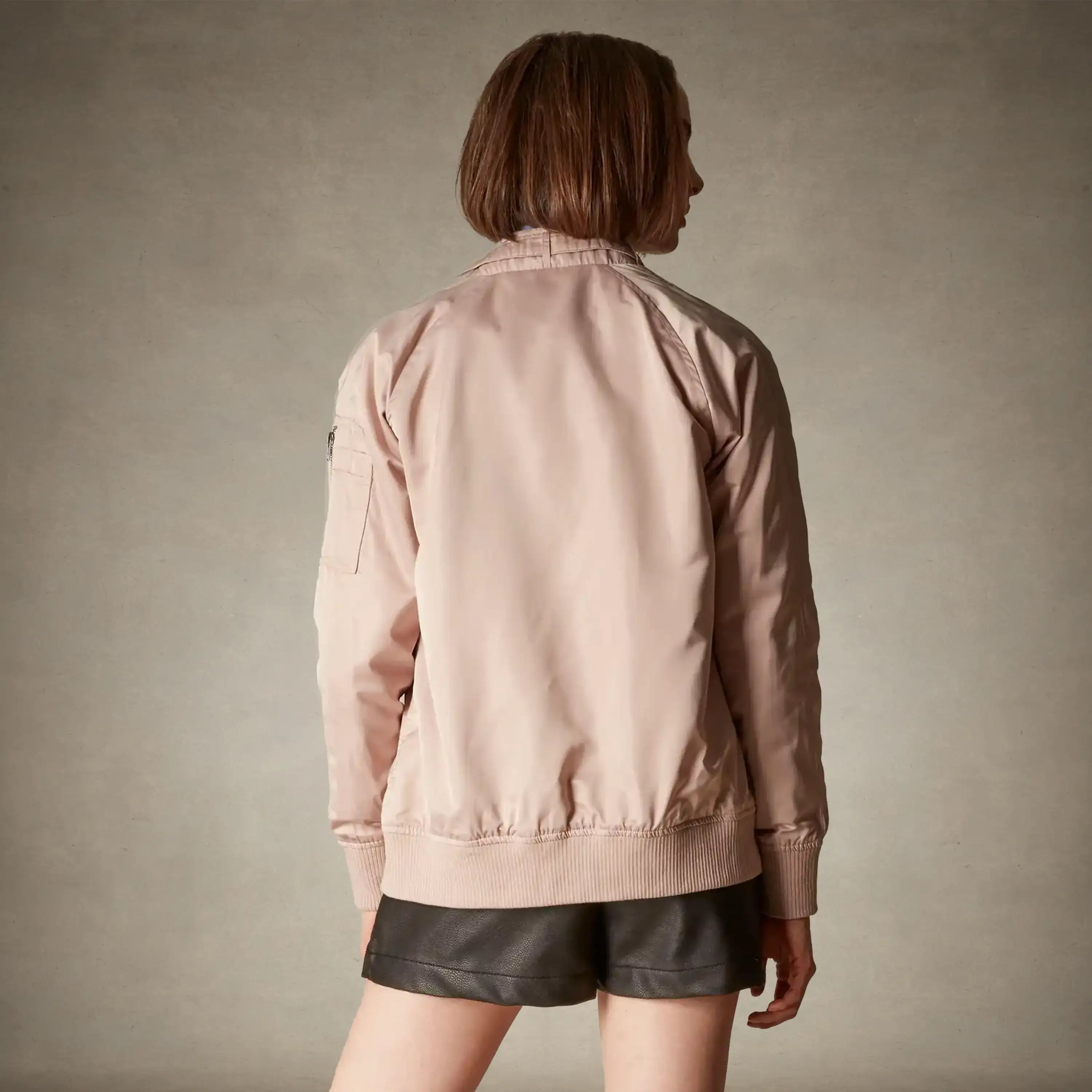 Women's Satin Bomber Jacket