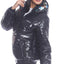 Men's Nickelodeon Shiny Collab Puffer Jacket For Women Unisex Members Only Official BLACK Small 
