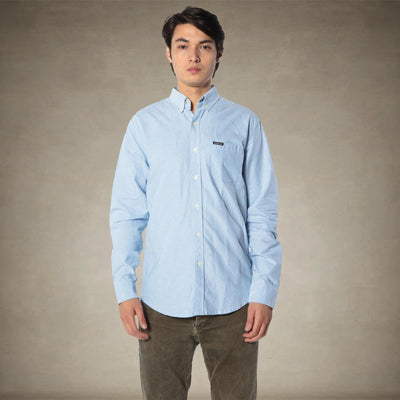 Oxford Button-Up Dress Shirt - FINAL SALE Mens Shirt Members Only® Blue Small 