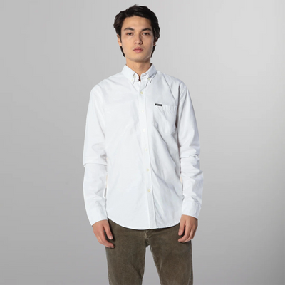 Oxford Button-Up Dress Shirt - FINAL SALE Mens Shirt Members Only White Small 