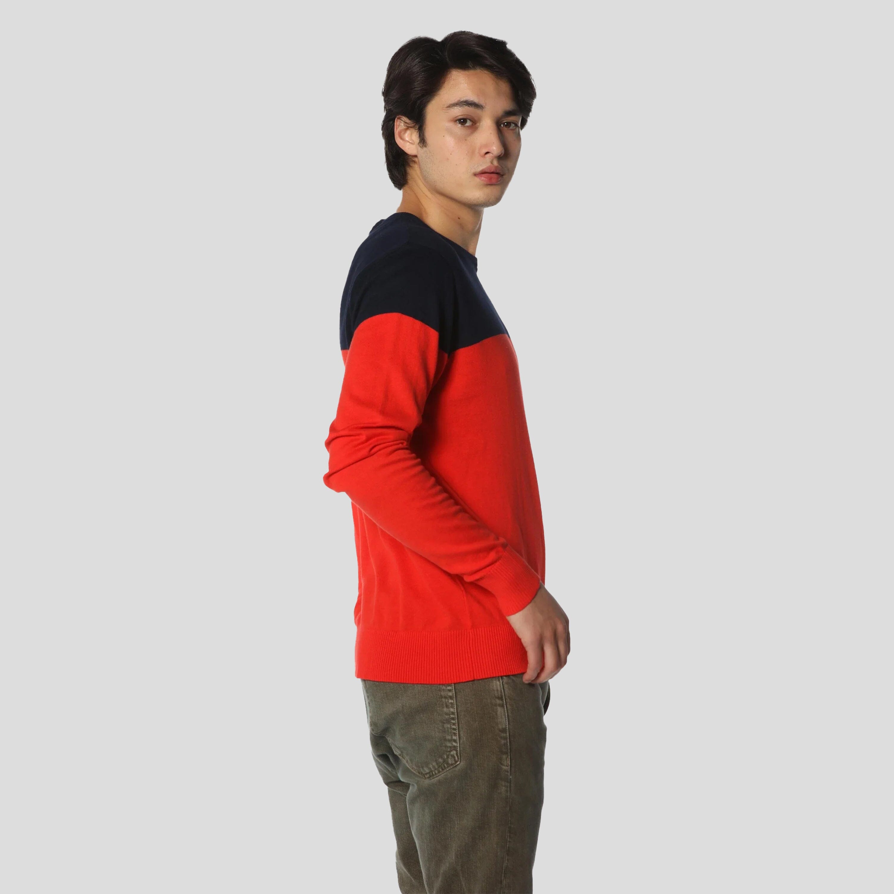 Men's Color Block Pullover Sweater - FINAL SALE Mens Shirt Members Only 