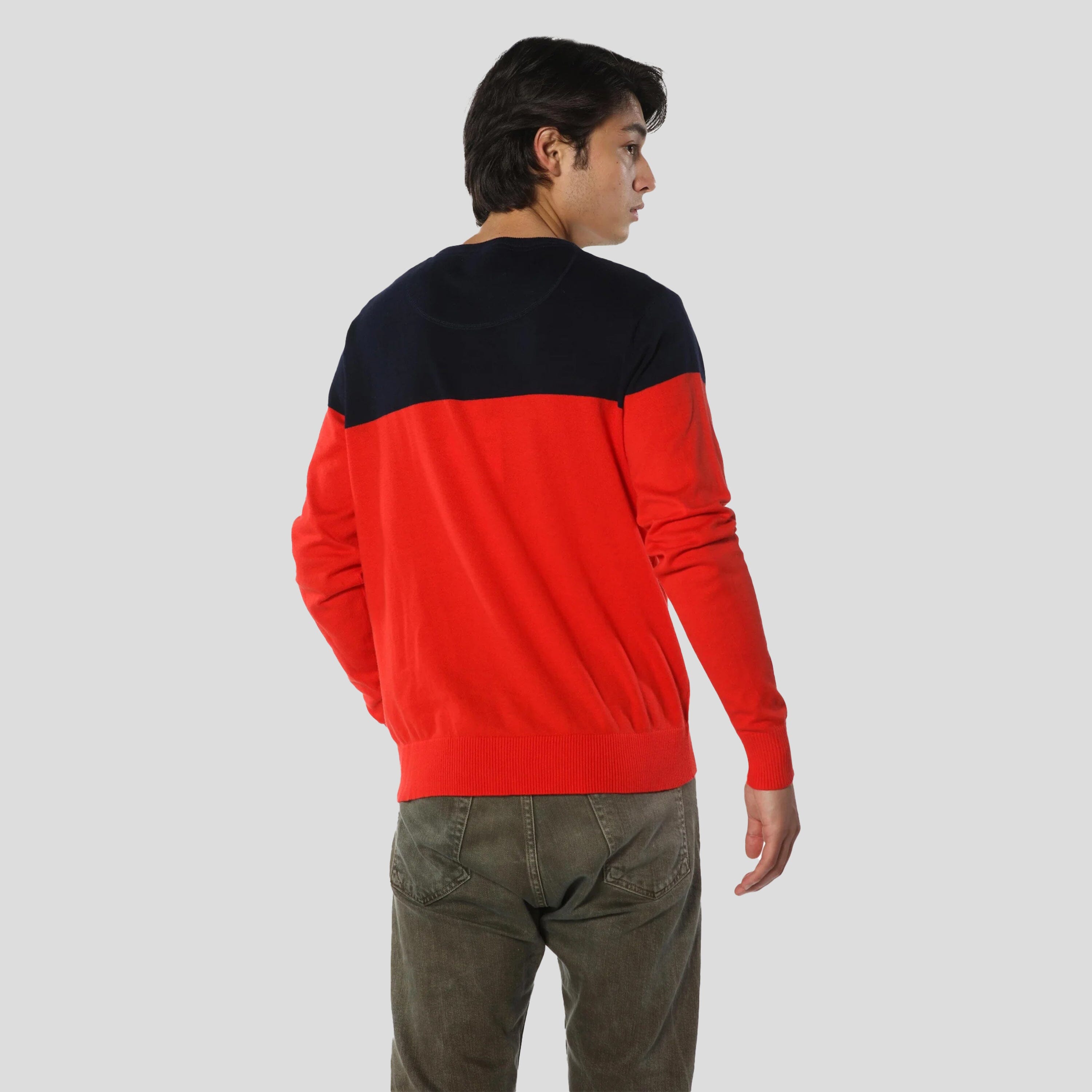 Men's Color Block Pullover Sweater - FINAL SALE Mens Shirt Members Only 