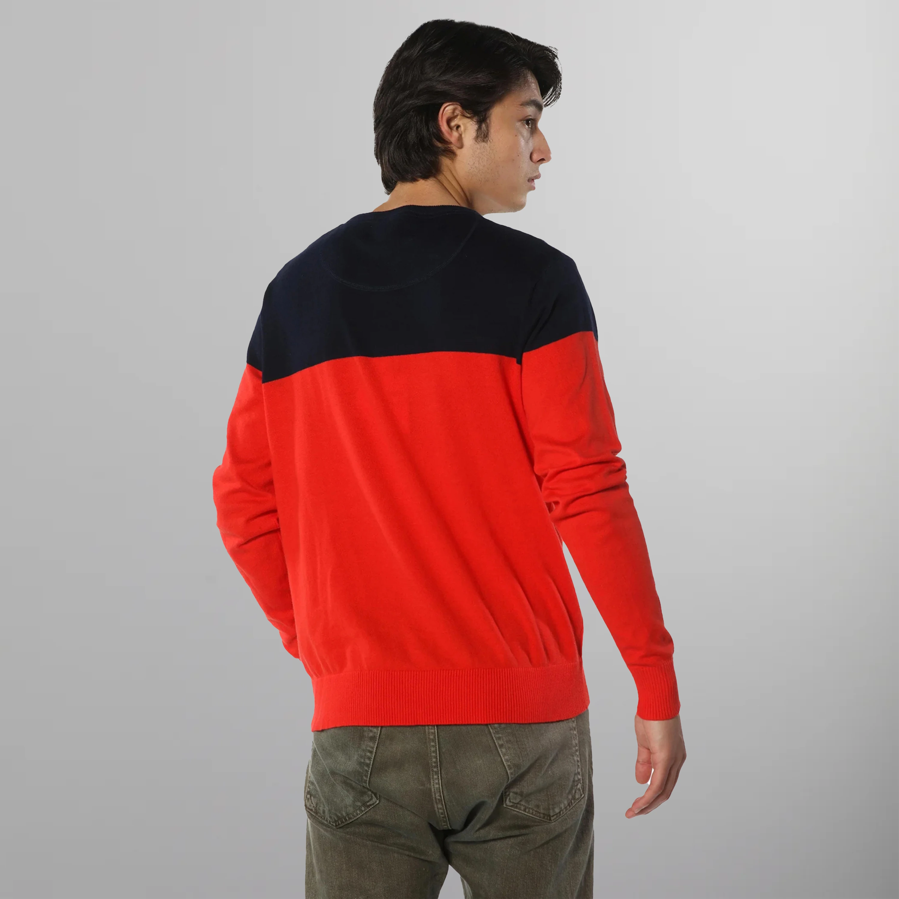 Men's Color Block Pullover Sweater - FINAL SALE Mens Shirt Members Only | Red